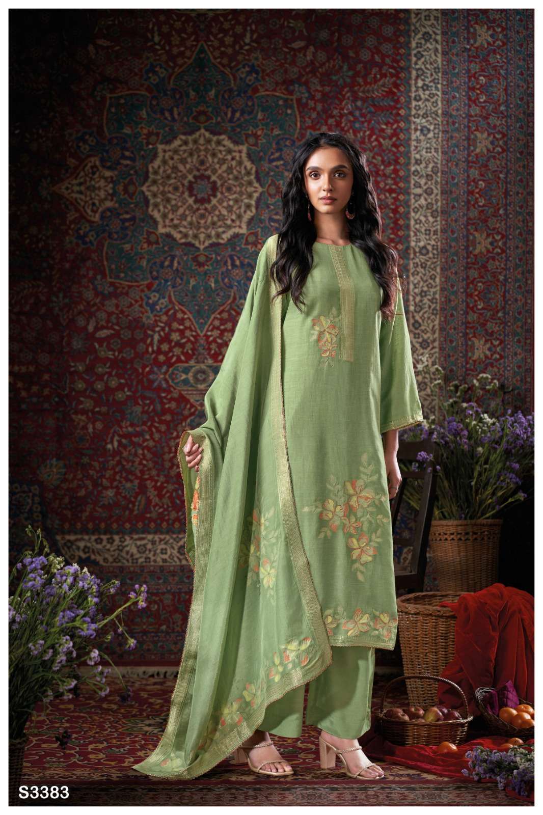 Ganga Fashion Hamna 3383 Jacquard Suit
