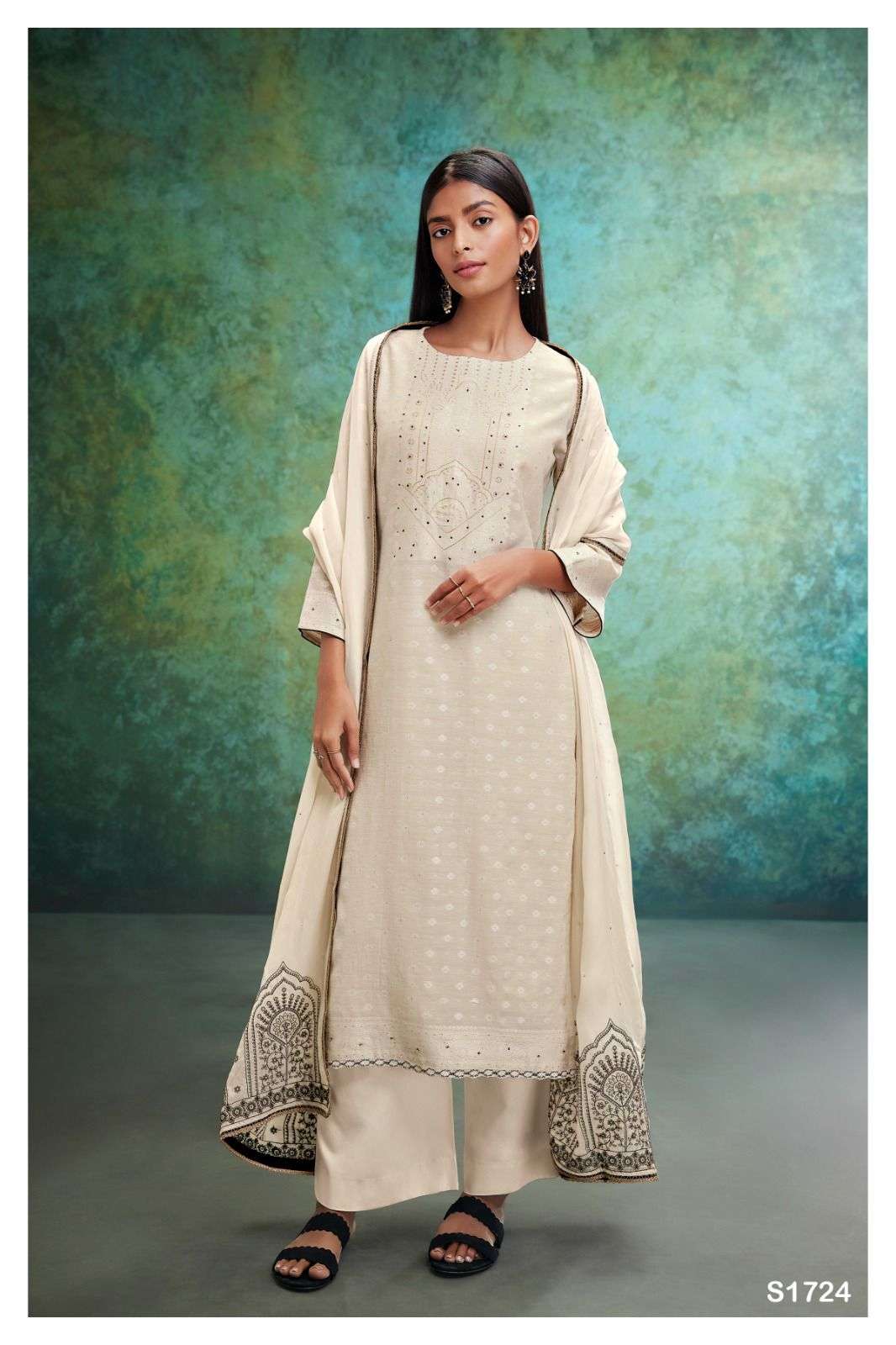 Ganga Opal 1724 Designer Jacquard Salwar Suit Price view 2