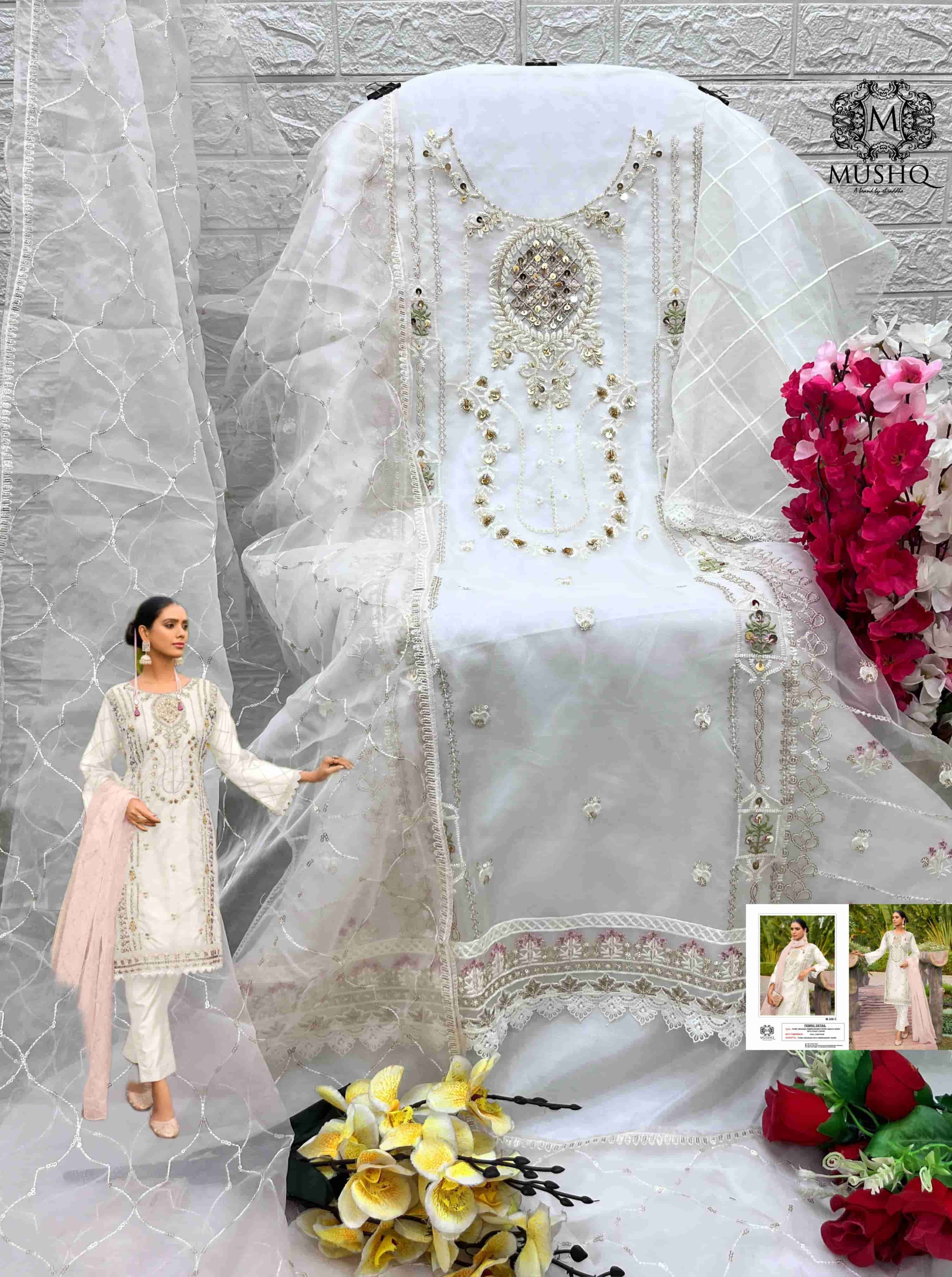 Mushq M 306 Colors Pakistani Designer Style Festive Wear Salwar Suit view 13