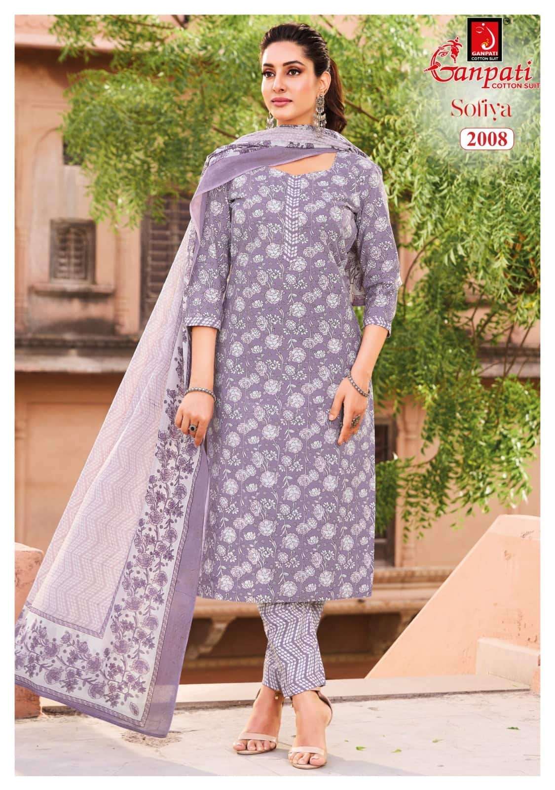 Ganpati Sofiya Vol 2 Unstitch Cotton Ladies Dress Catalog view 2