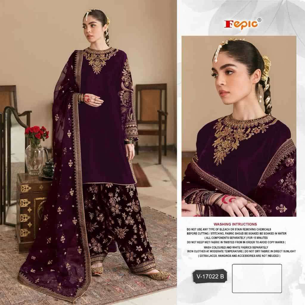 Fepic V 17022 Colors Festive Wear New Designer Style Pakistani Dress Wholesalers view 3