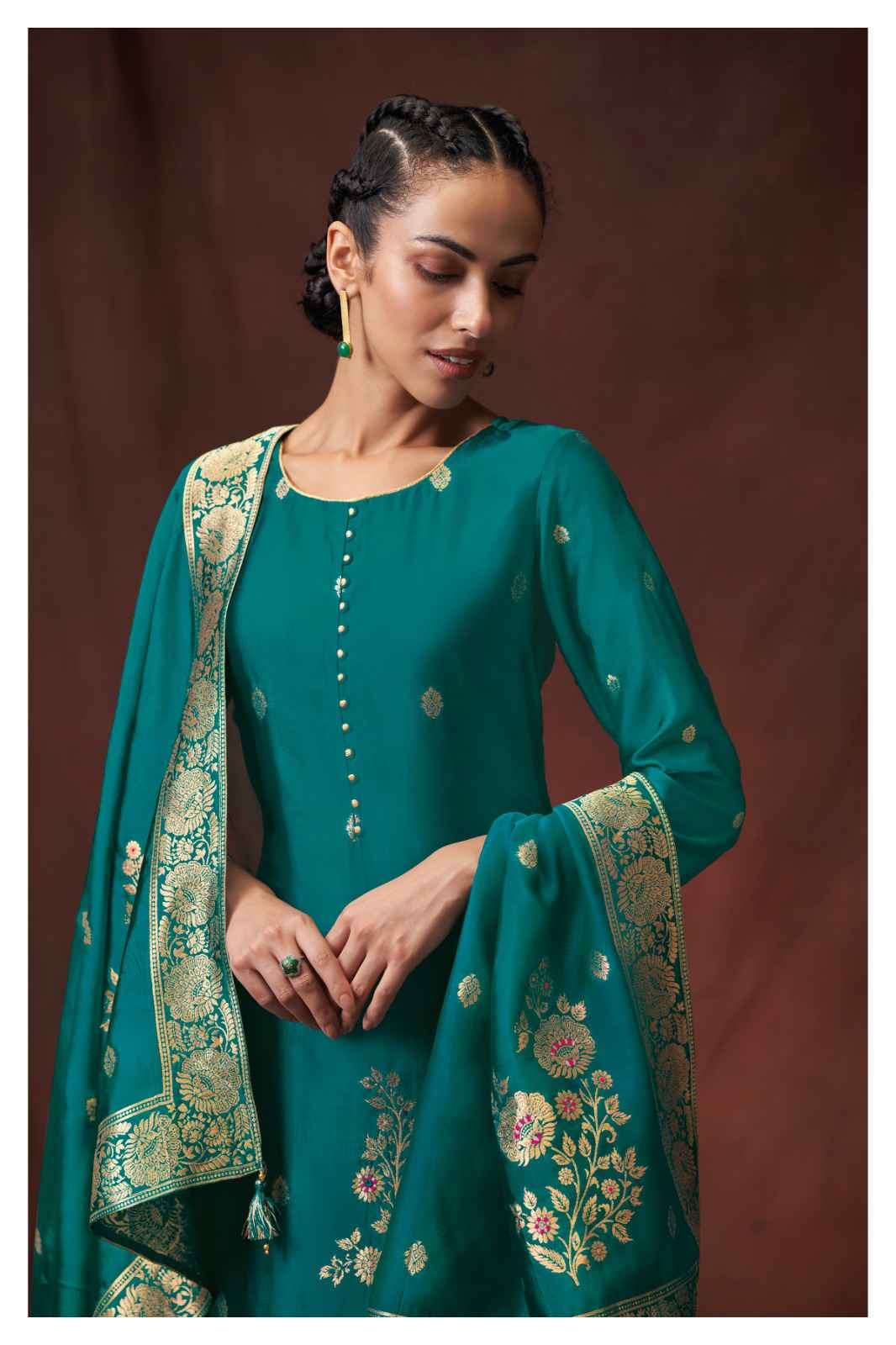 Ganga Barisha 1793 Premium Jacquard Partywear Dress Online view 3