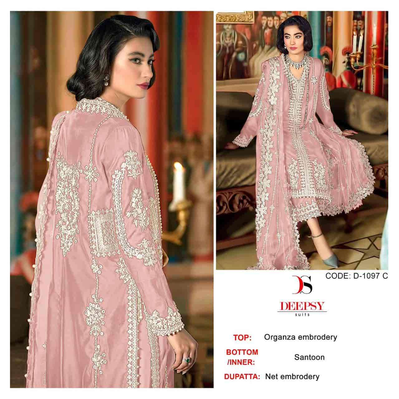 Deepsy 1097-C Organza Embroidered Pakistani Suit