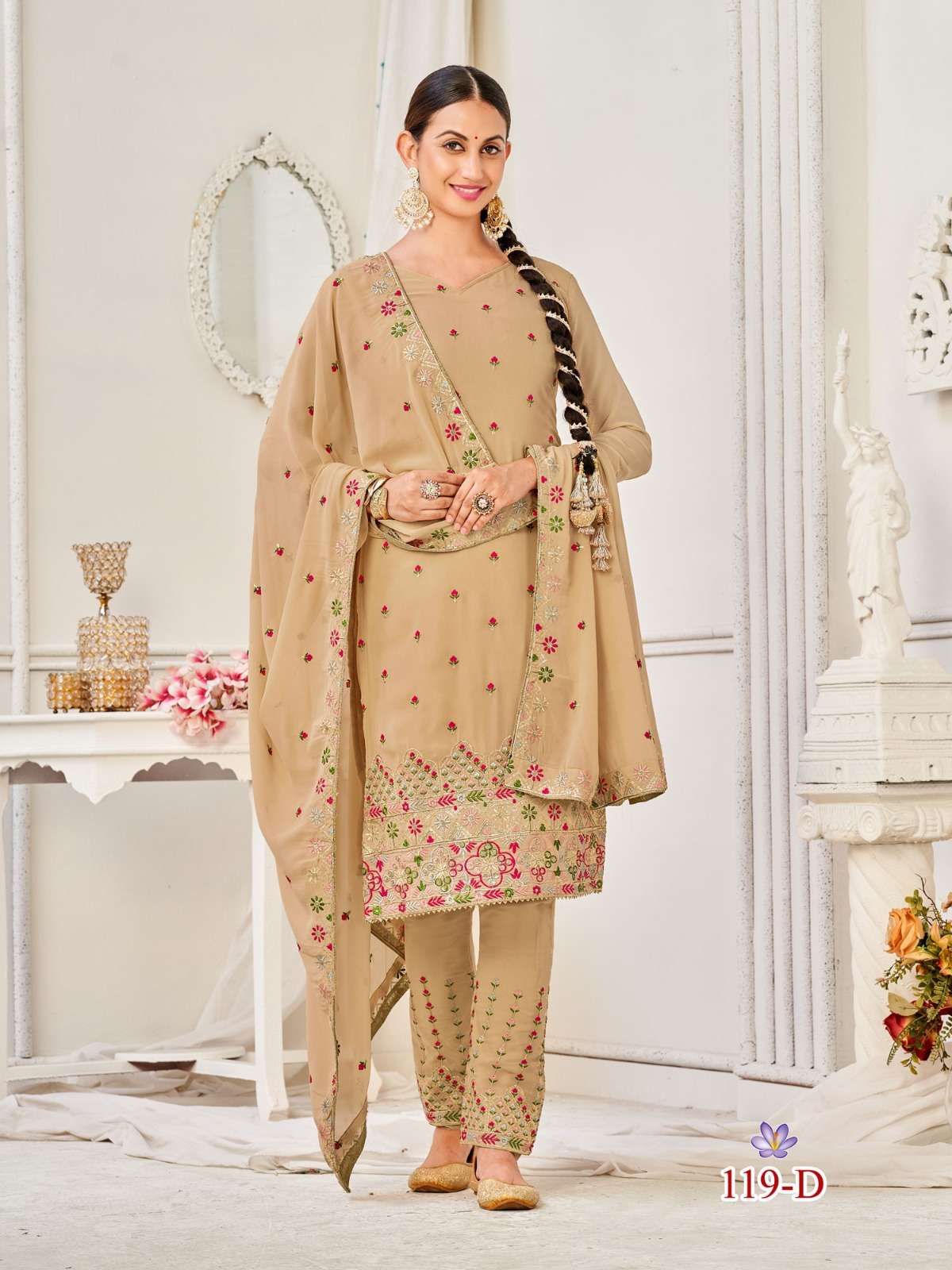 Alfaaz Liyana 119 Colors Fancy Georgette Festive Wear Dress New Collection view 4