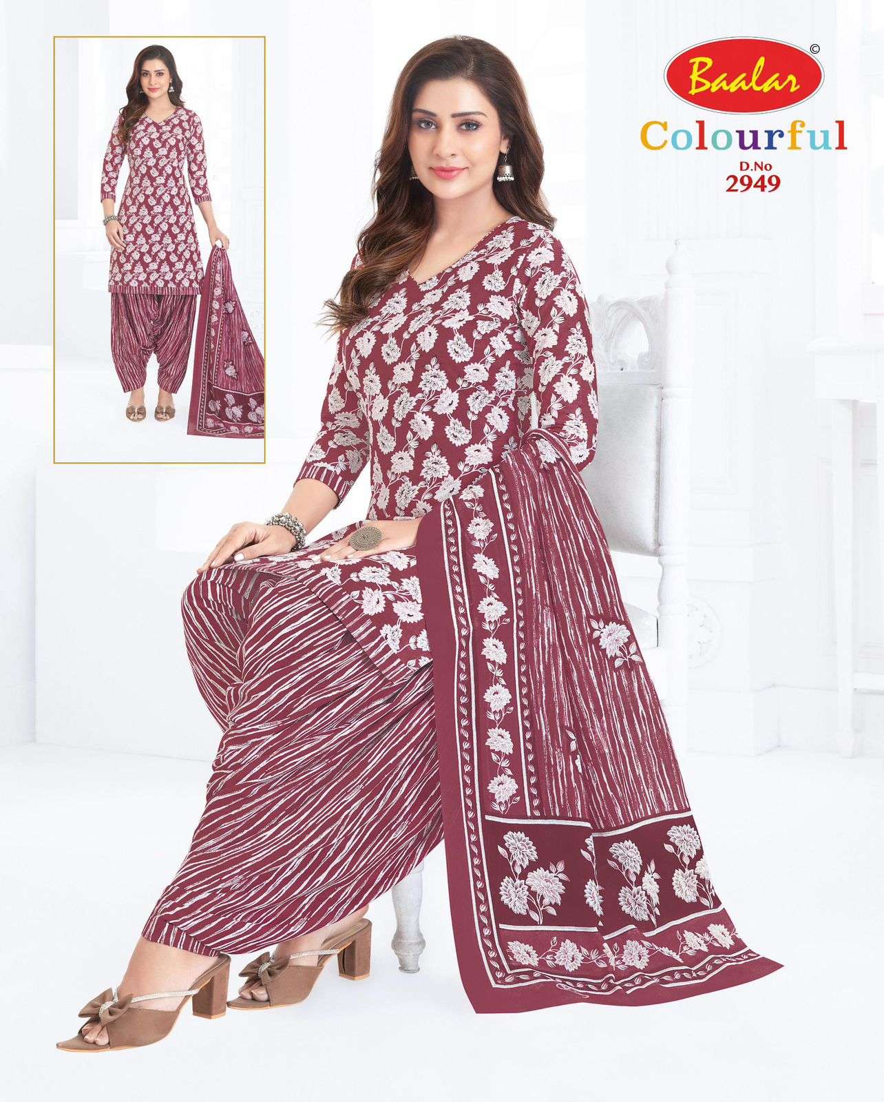 Baalar Colourful Vol 29 Unstitch Pure Cotton Suit view 34