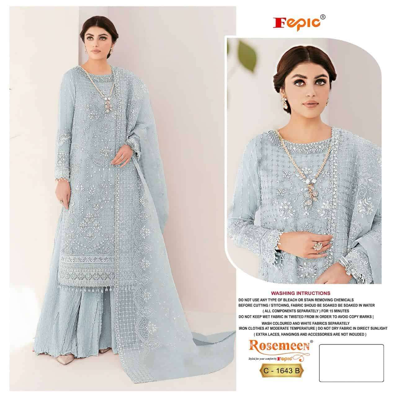 Fepic C 1643 Colors Pakistani Heavy Designer Latest Pakistani Salwar Suit Exporter view 3
