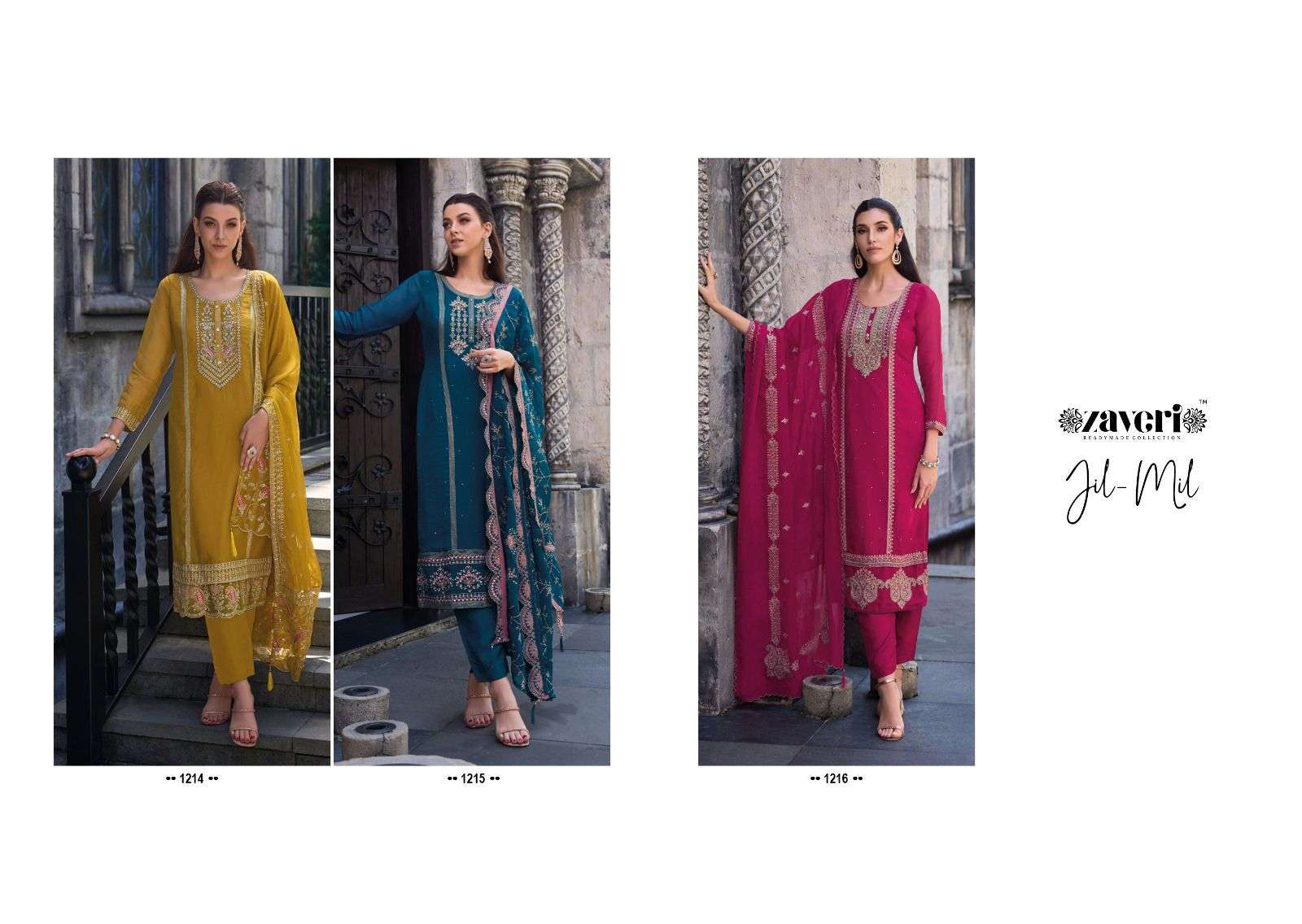 Zaveri Jil-Mil Organza Designer Salwar Suit