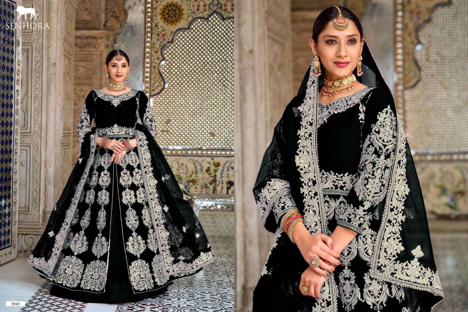 Senhora Dulhan Vol 32 Heavy Designer Velvet Bridal Wear Gown view 20
