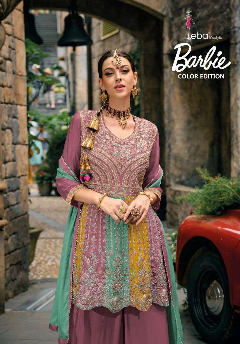 Eba Lifestyle Barbie Color Edition Branded Latest Designer Wedding Suit Readymade Designs view 5