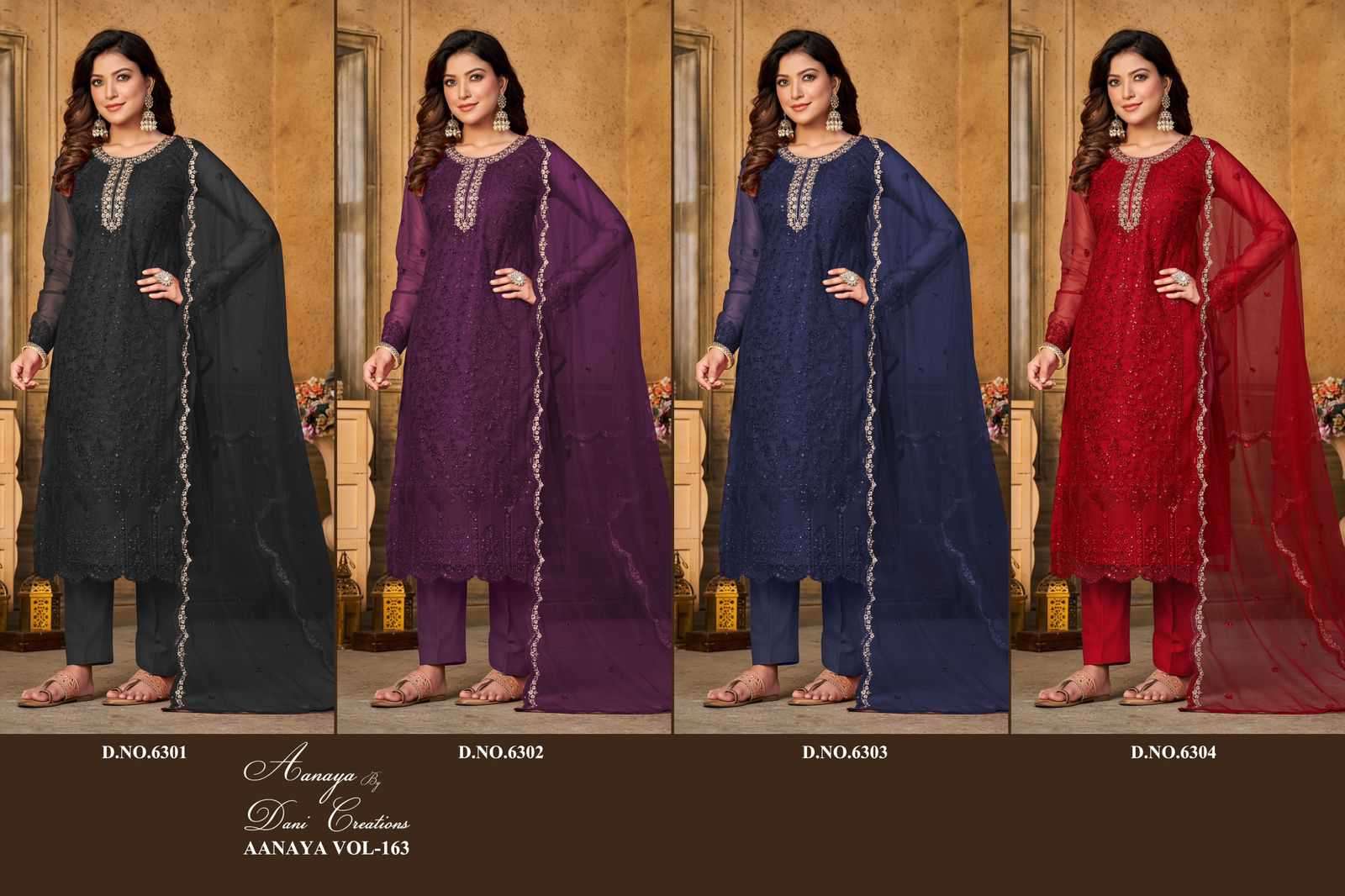 Aanaya Vol 163 Fancy Net Festive Collection Suit view 14