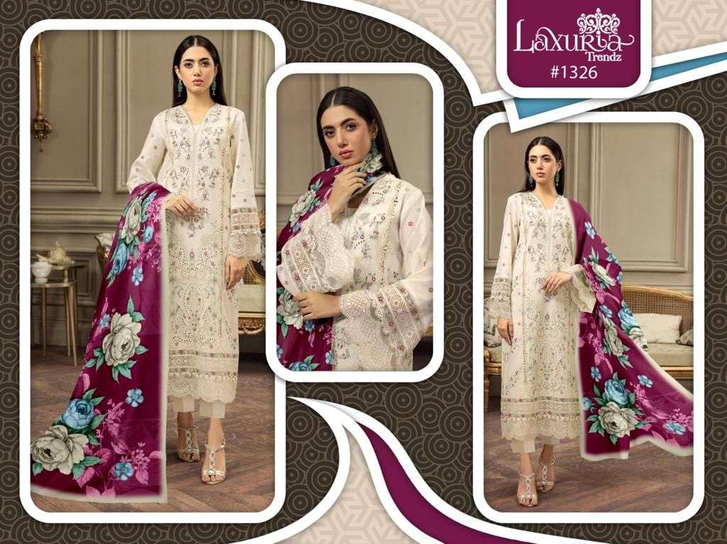 Laxuria Trends 1326 Fancy Designer Style Pakistani Readymade Suit Exporters view 2