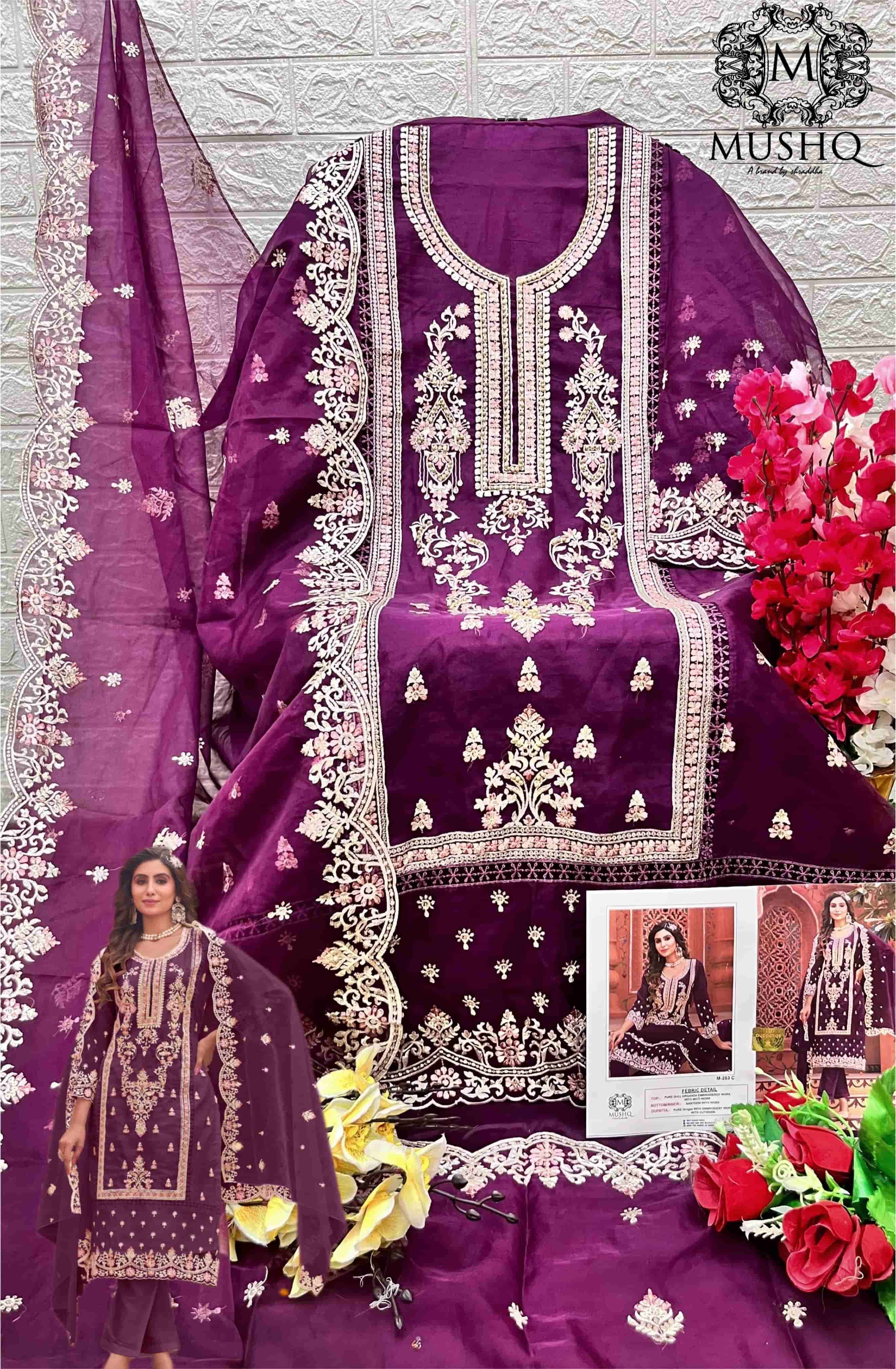 Mushq M-283 C Organza Pakistani Salwar Suit view 2