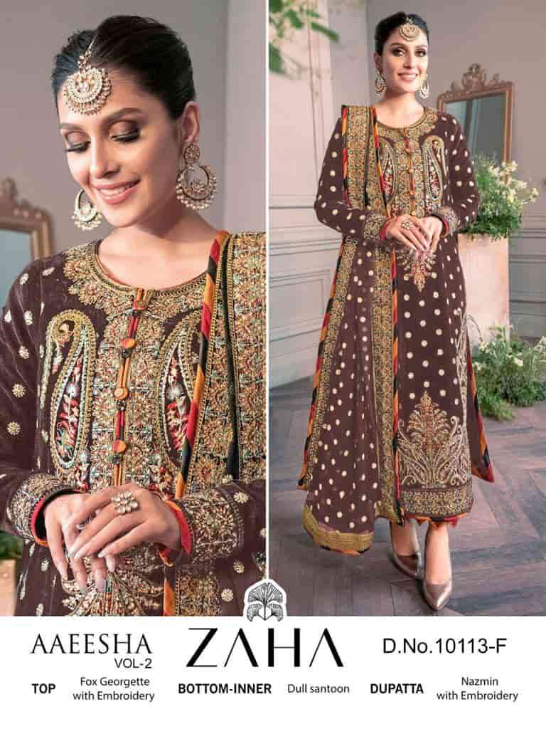 Zaha Aaeesha Vol 2 Pakistani Party Wear Suit view 3