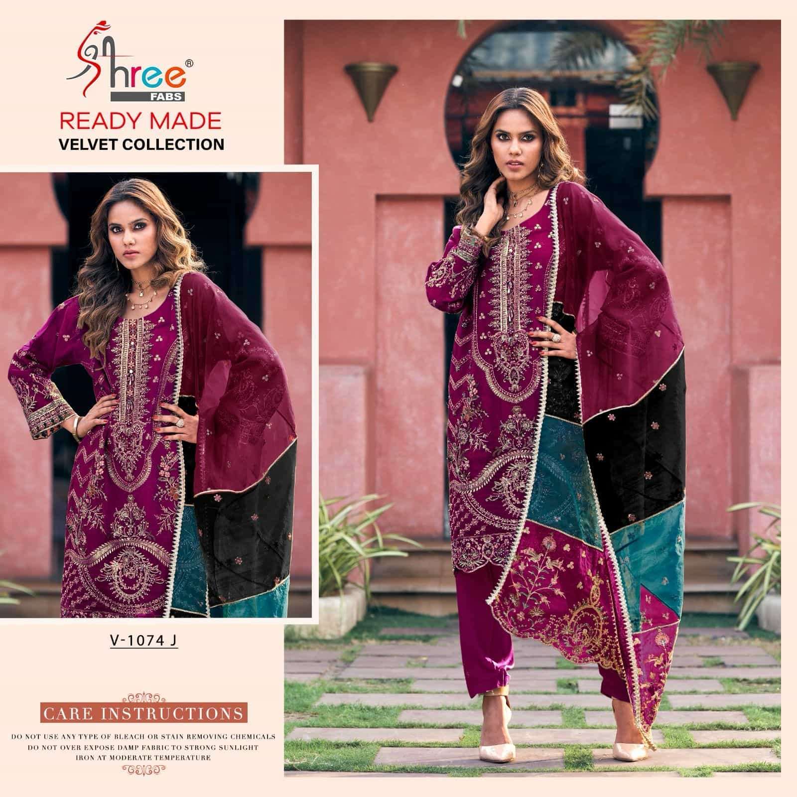 Shree Fabs V 1074 Colors Pakistani Style Heavy Designer Velvet Suit Exporter view 4