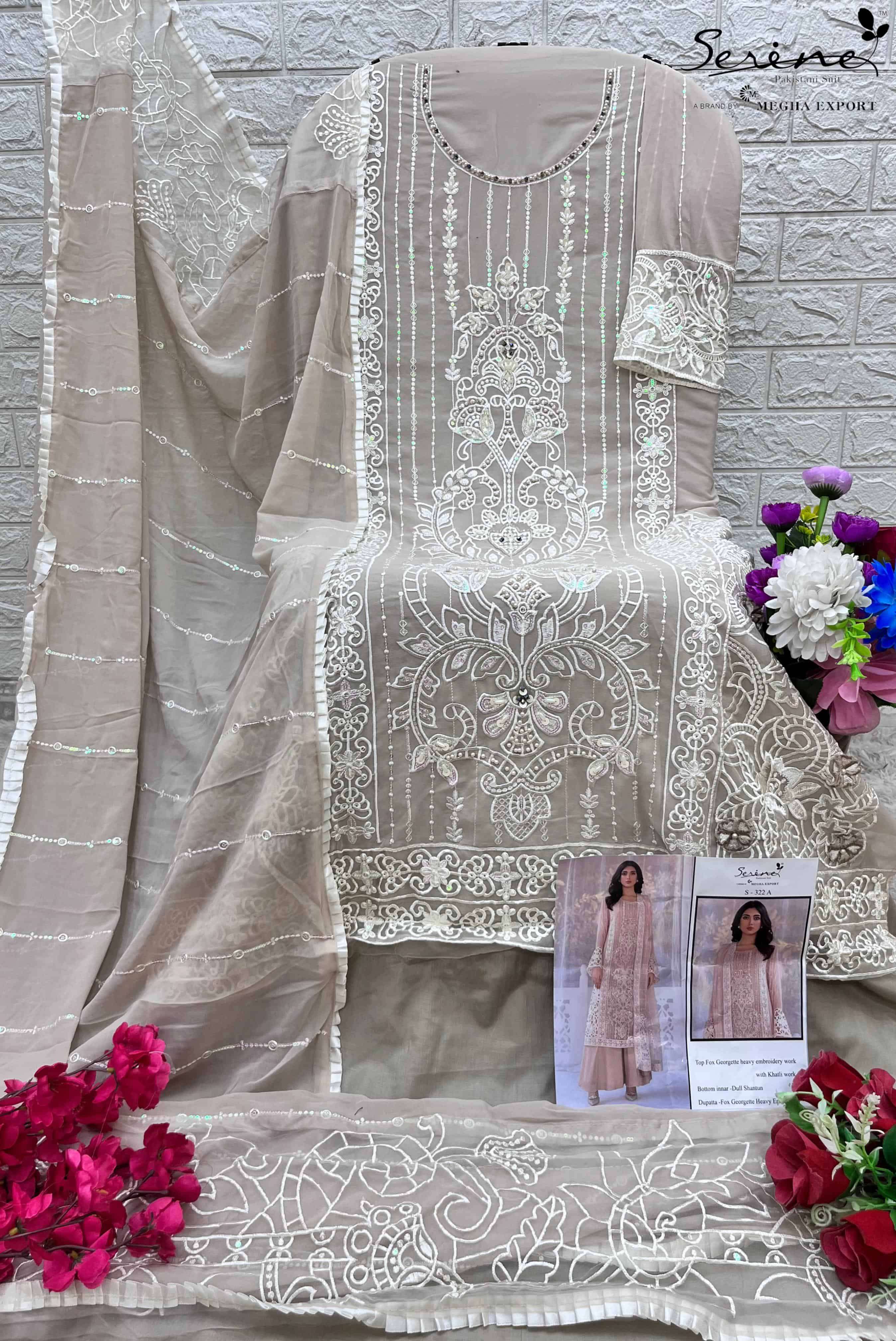 Serine S 322 A Pakistani Georgette Designer Salwar Suit Ensemble view 2