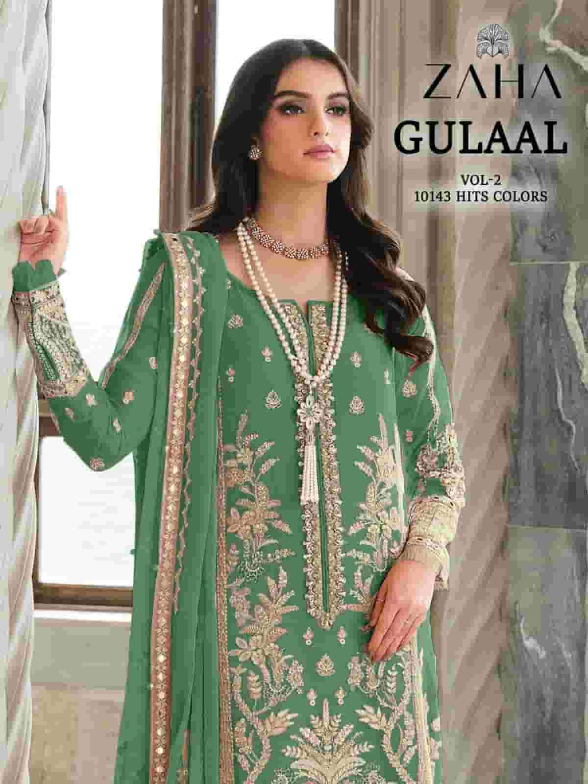 Zaha Gullal Vol 2 Hits Colors Pakistani Style Heavy Designer Salwar Suit Wholesalers view 18