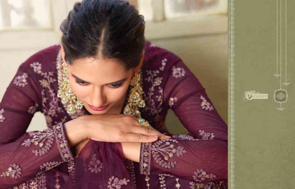 Swagat Violet Designer Anarkali Gown view 13