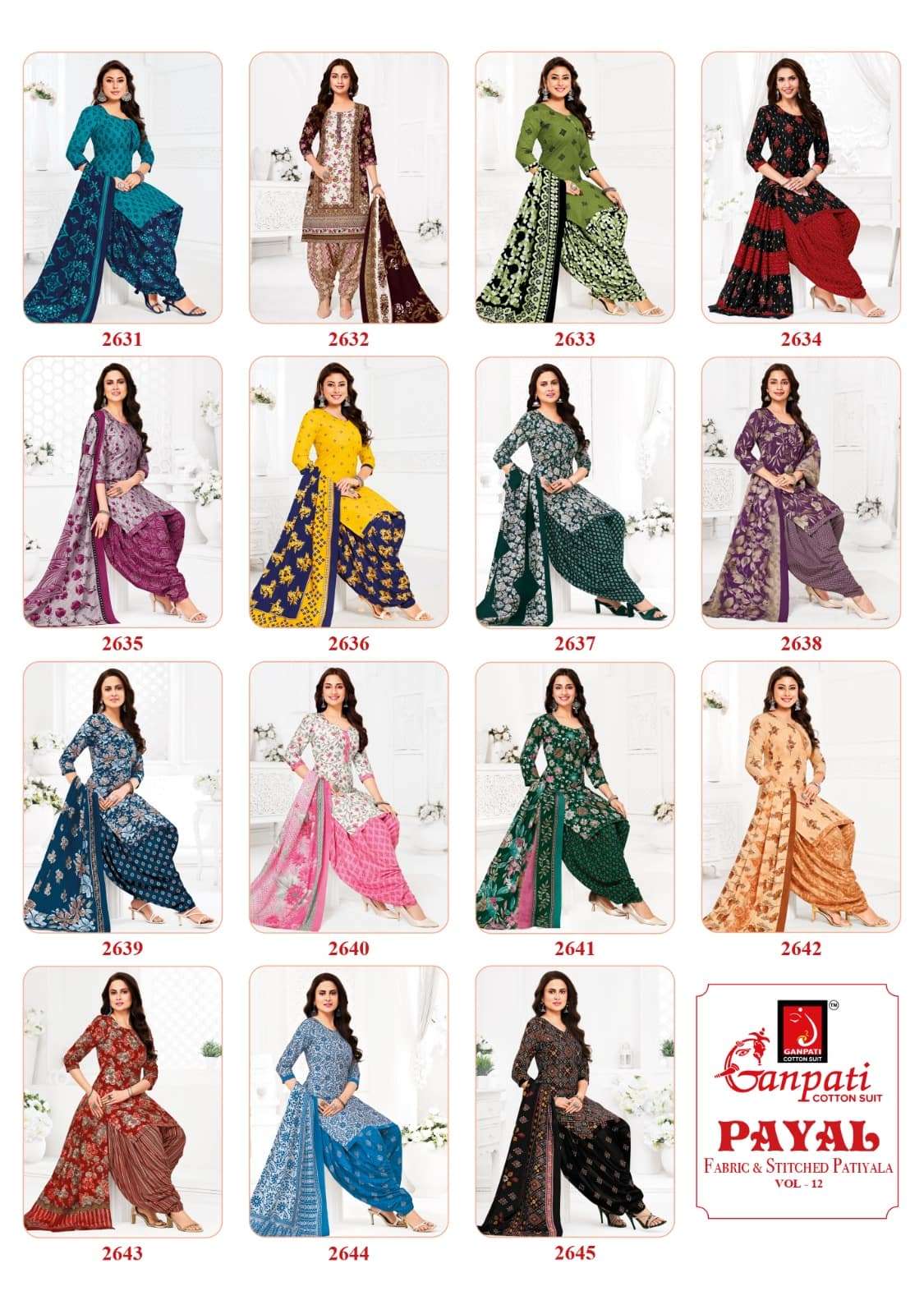 Ganpati Payal Vol 12 Pure Cotton Dress Material Catalog