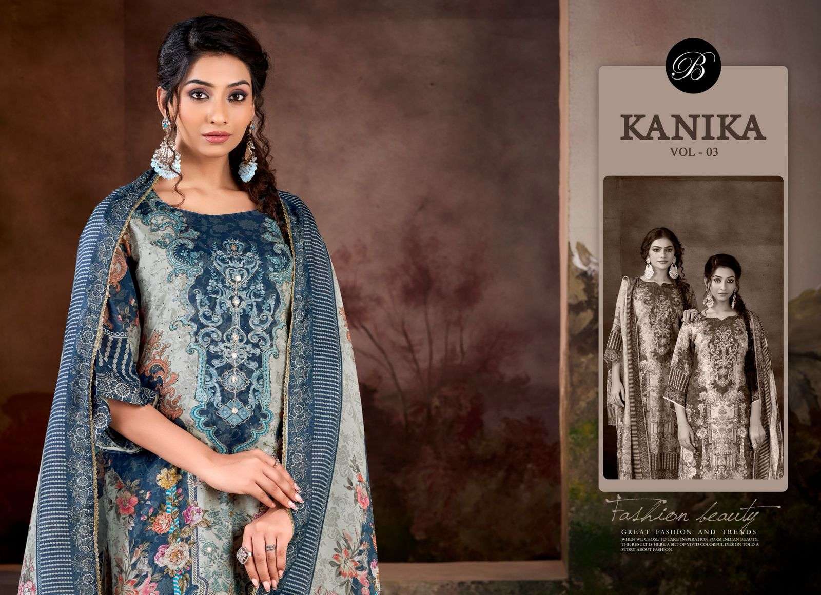 Belliza Kanika Vol 3 Digital Printed Suit view 4