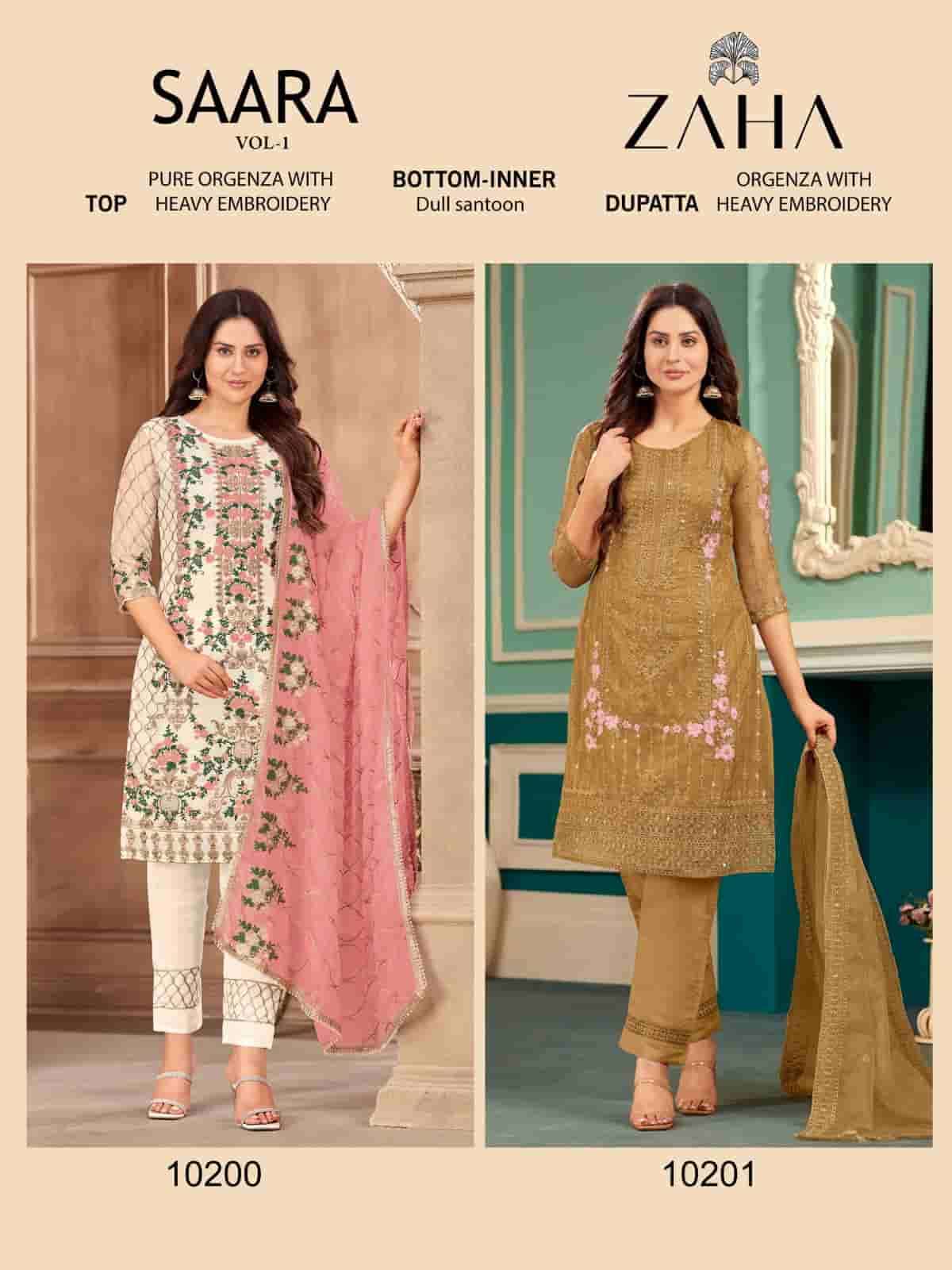 Zaha Saara Vol 1 Pakistani Festive Wear Style Readymade Suit Collection view 2