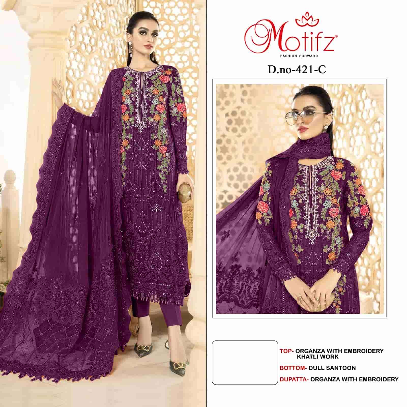 Motifz 421 Colors Pakistani Festive Wear Style Designer Salwar Suit Wholesalers view 2