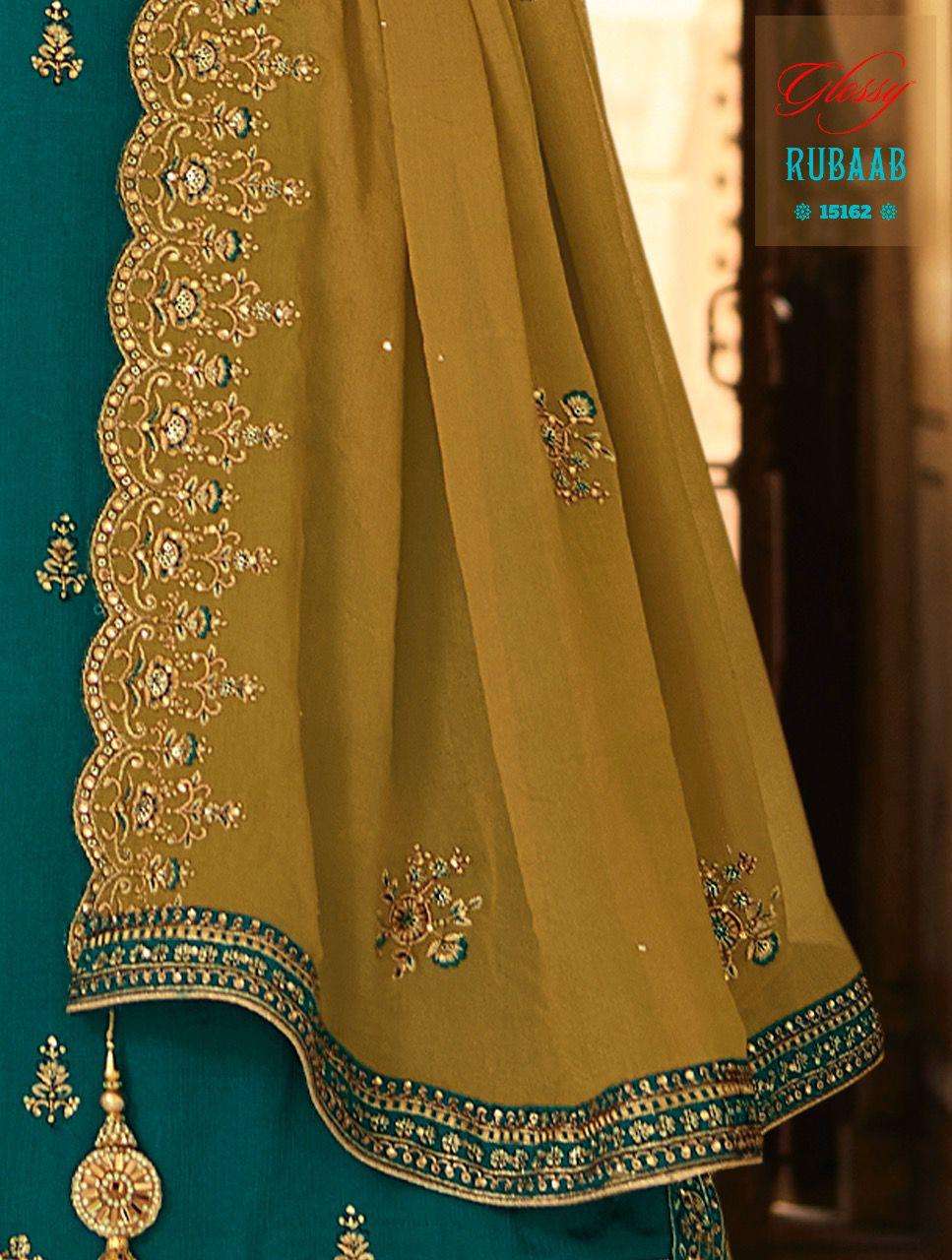 Glossy Rubaab Lehenga Style Salwar Kameez view 8