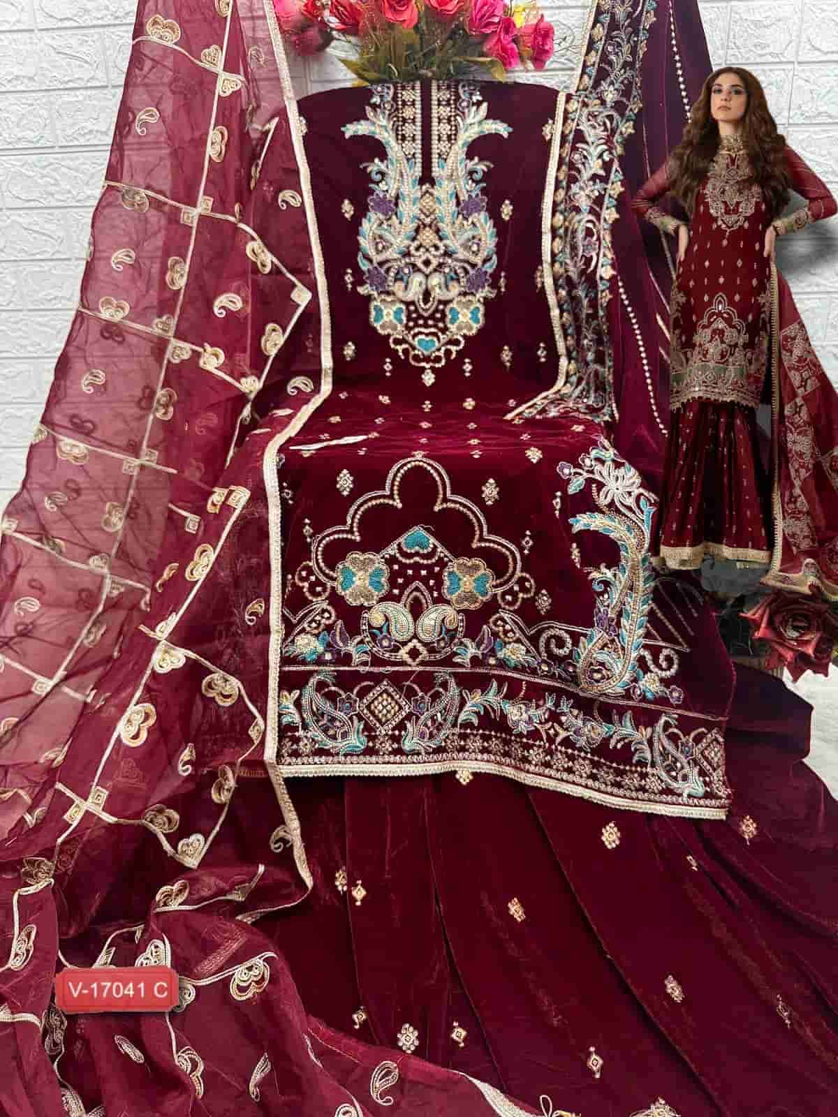 Fepic V 17041 C Exclusive Heavy Designer Pakistani Velvet Suit Collection view 2