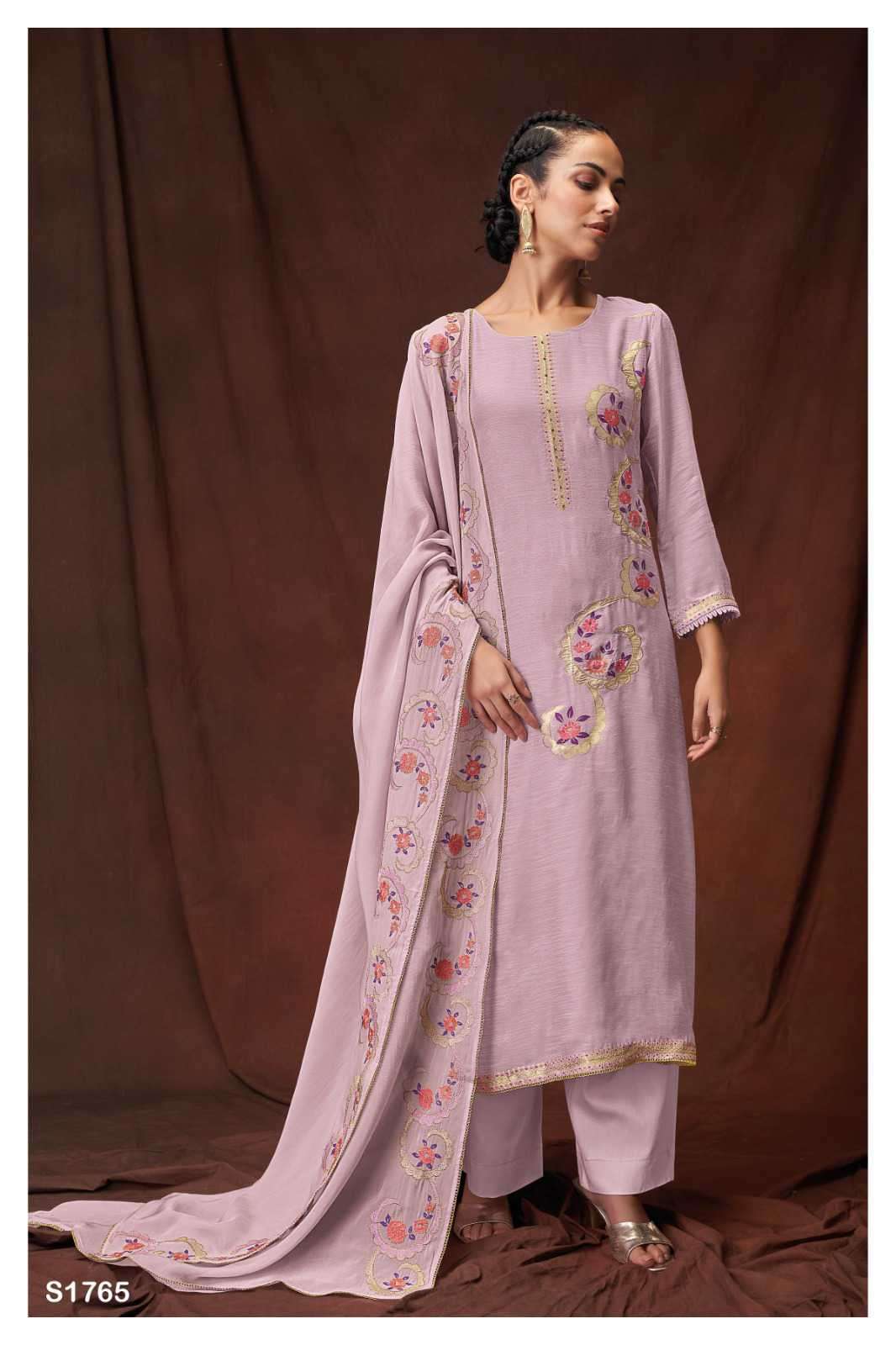 Ganga Triveni 1765 Fancy Jacquard Latest Designs Exclusive Dress view 3