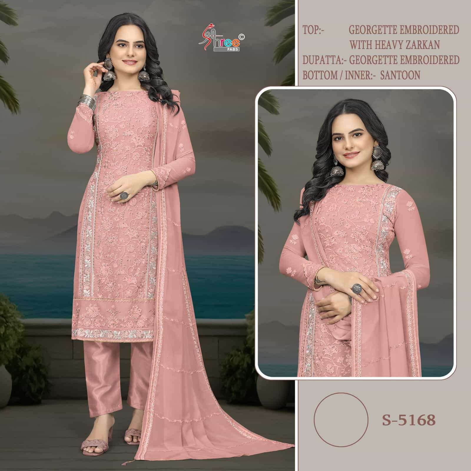 Shree Fabs S 5168 Colors Pakistani Style Designer Georgette Suit Wholesalers view 5