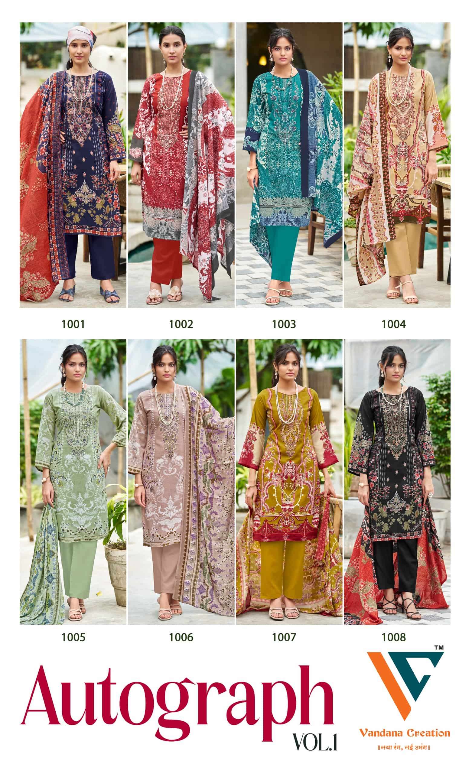 Vandana Fashion Autograph Cotton Dress Material view 9