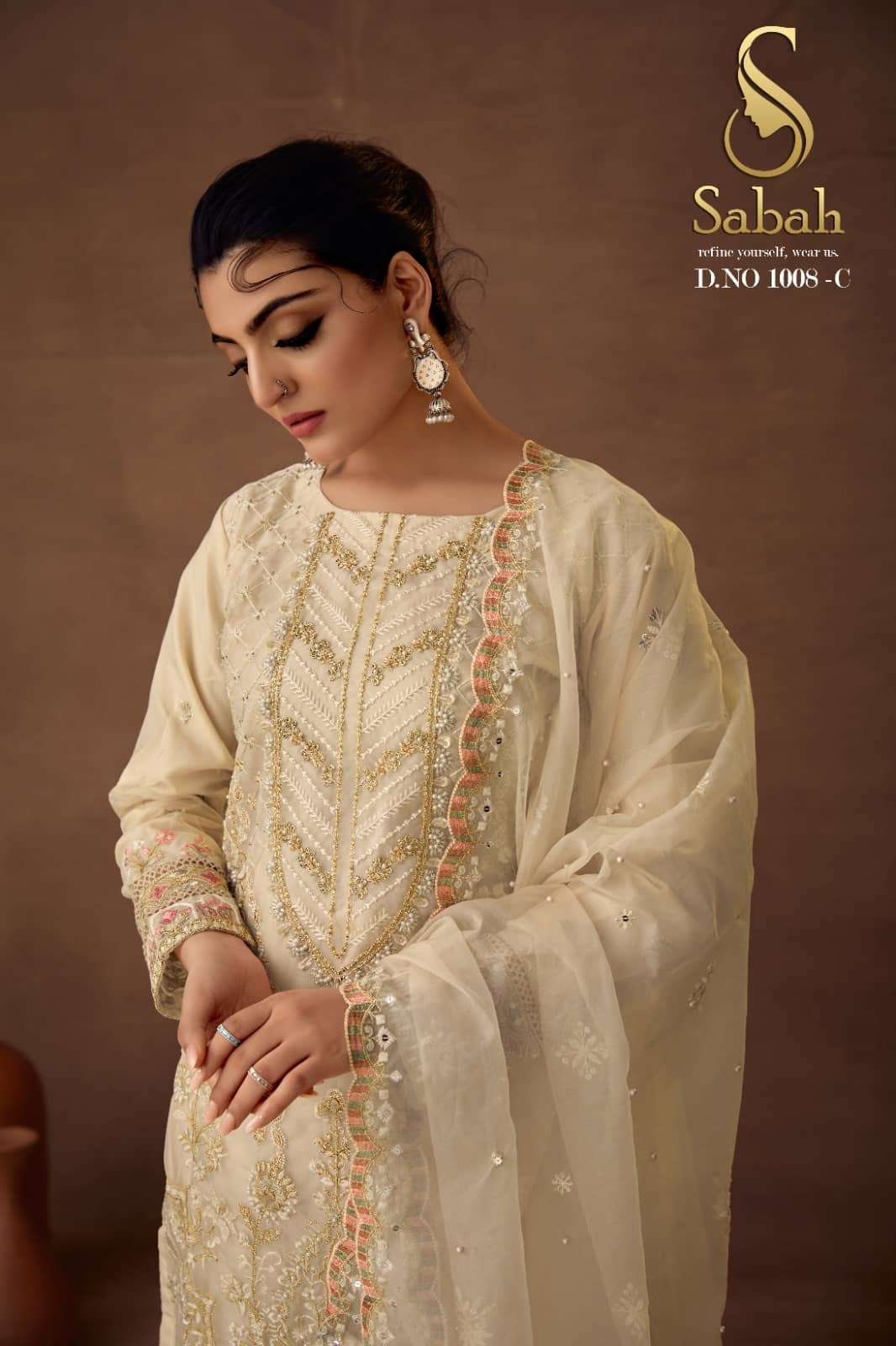 FK Fashion Hub Sabah Riya Exclusive organza readymade Suit view 8