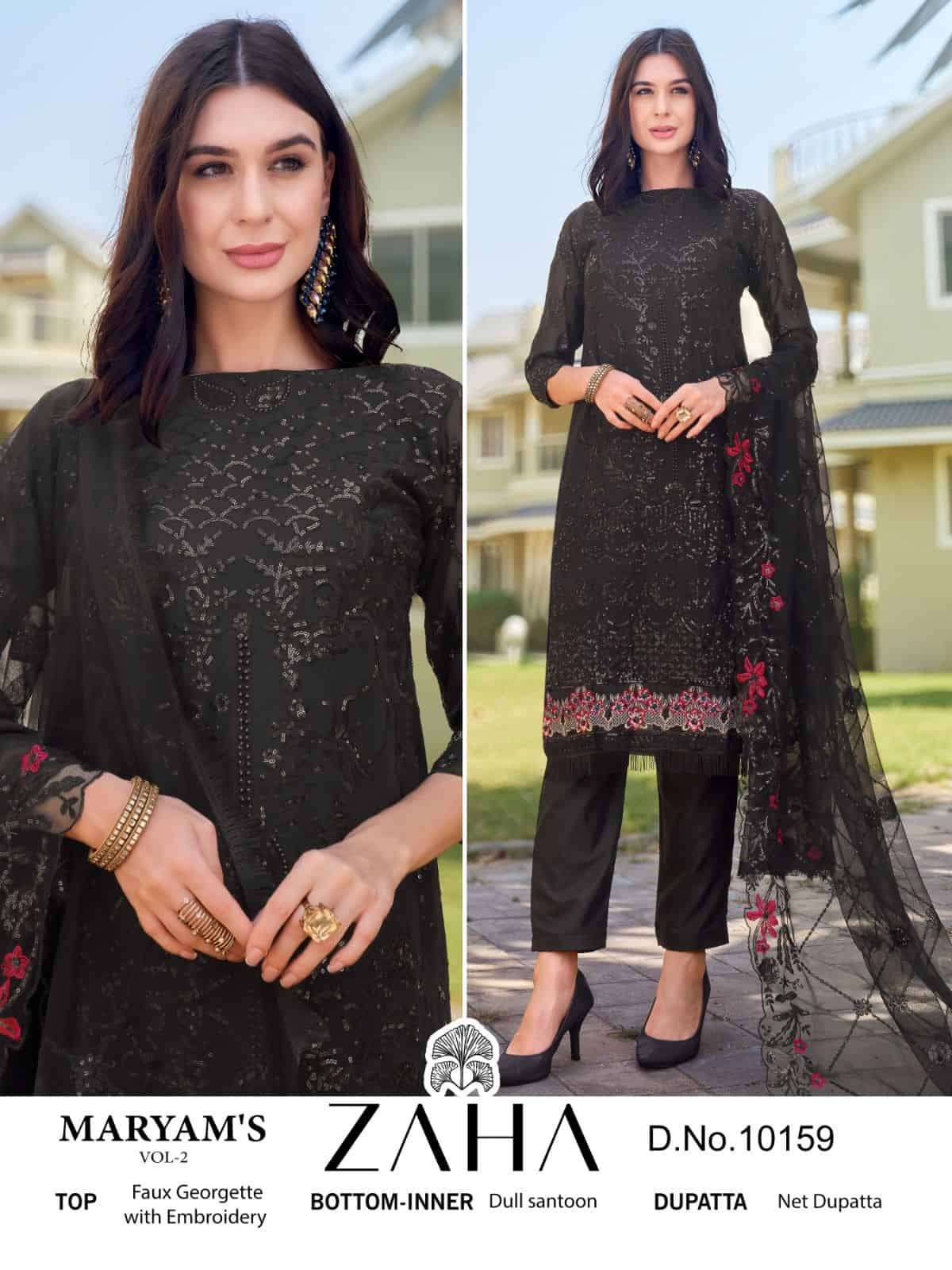 Zaha Maryma Vol 2 Designer Pakistani Georgette Salwar Kameez Wholesalers view 4