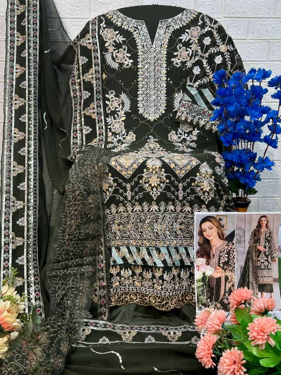 Zaha Zoya Vol 2 10287 Colors Georgette Pakistani Salwar Suit Stylish Ensemble view 3