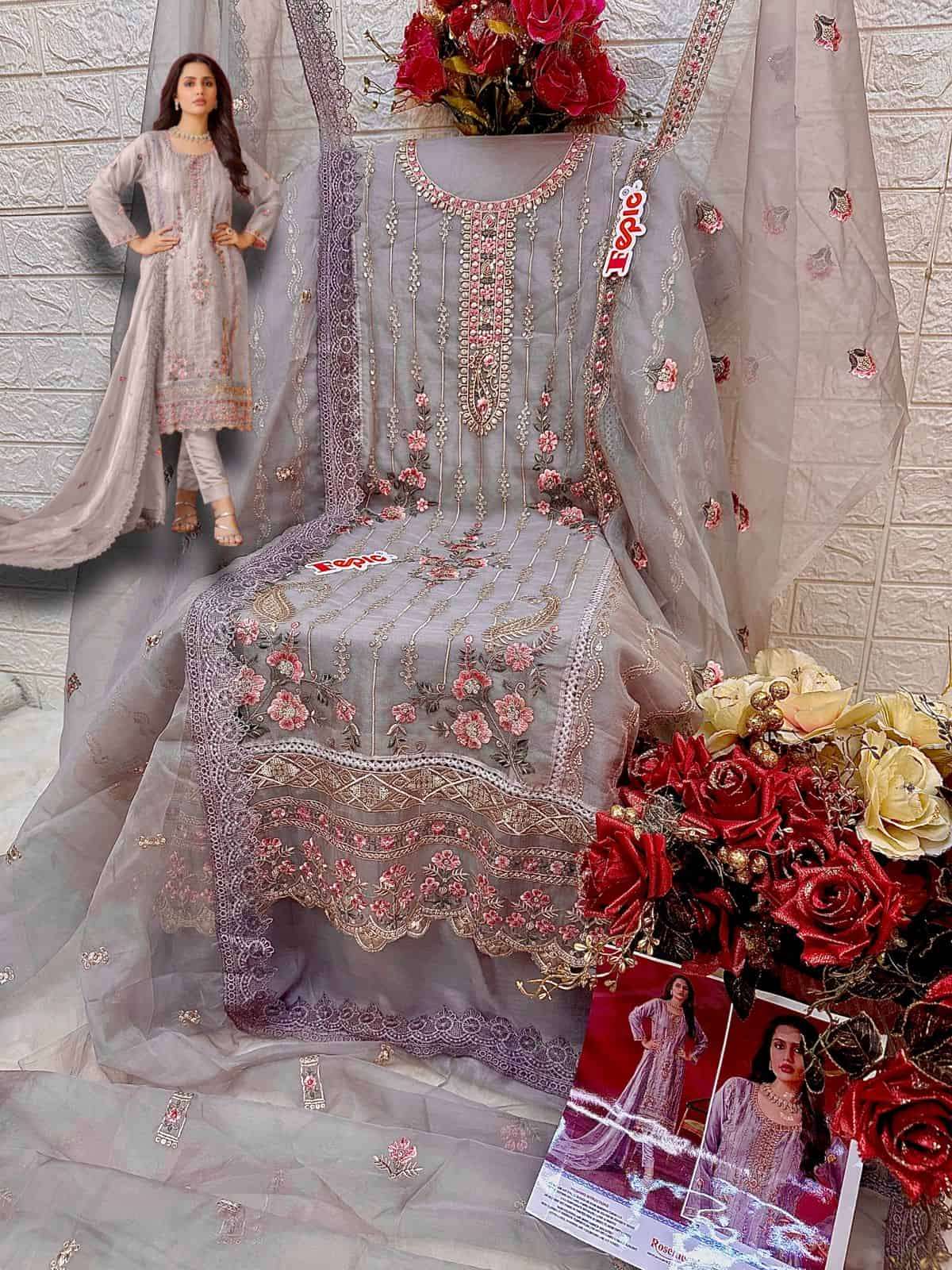 Fepic Rosemeen Organza Pakistani Salwar Suit view 8