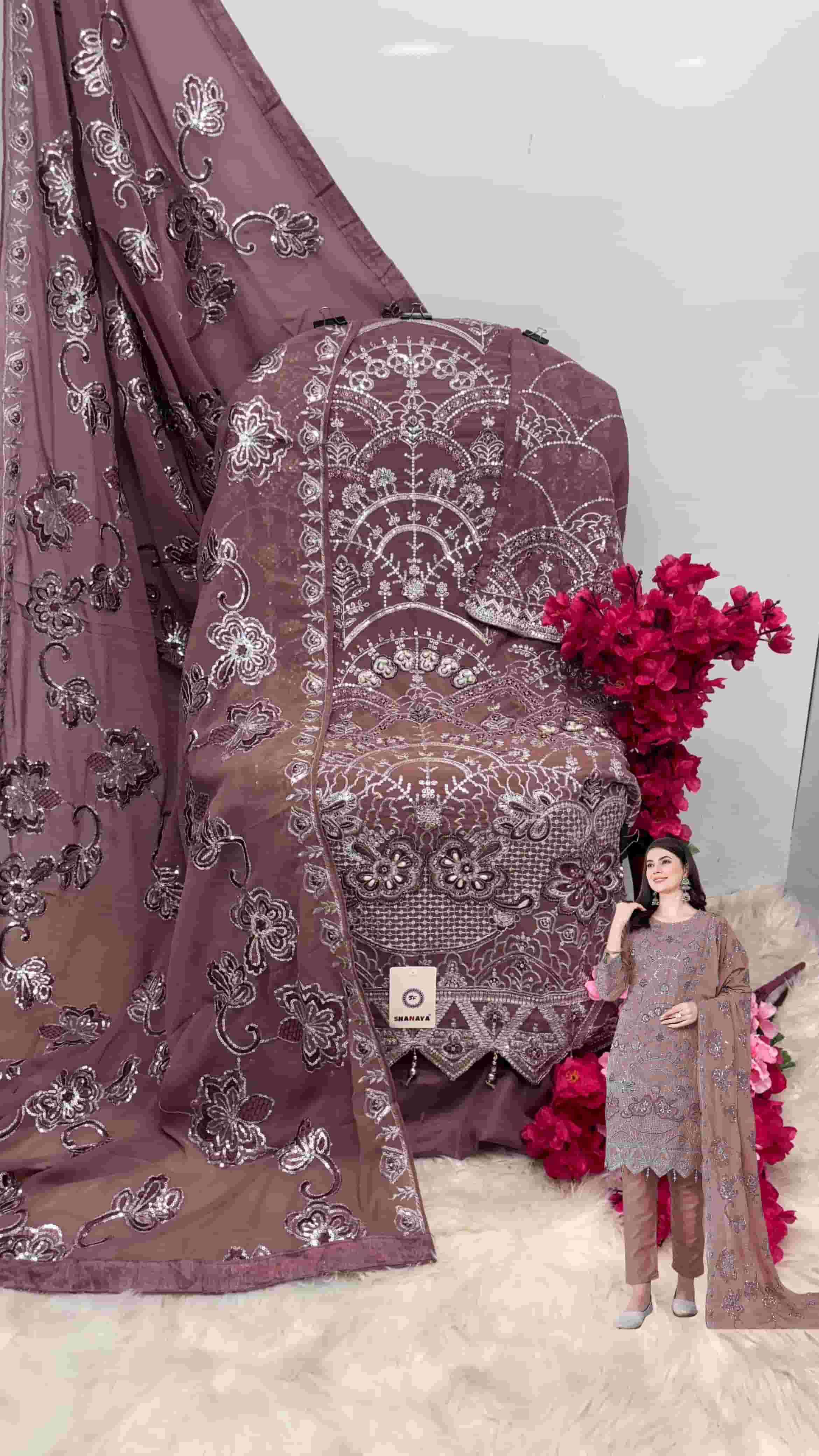 Shanaya Rose Hand Craft S 165 Edition Pakistani Festive Wear Suit Wholesalers view 8