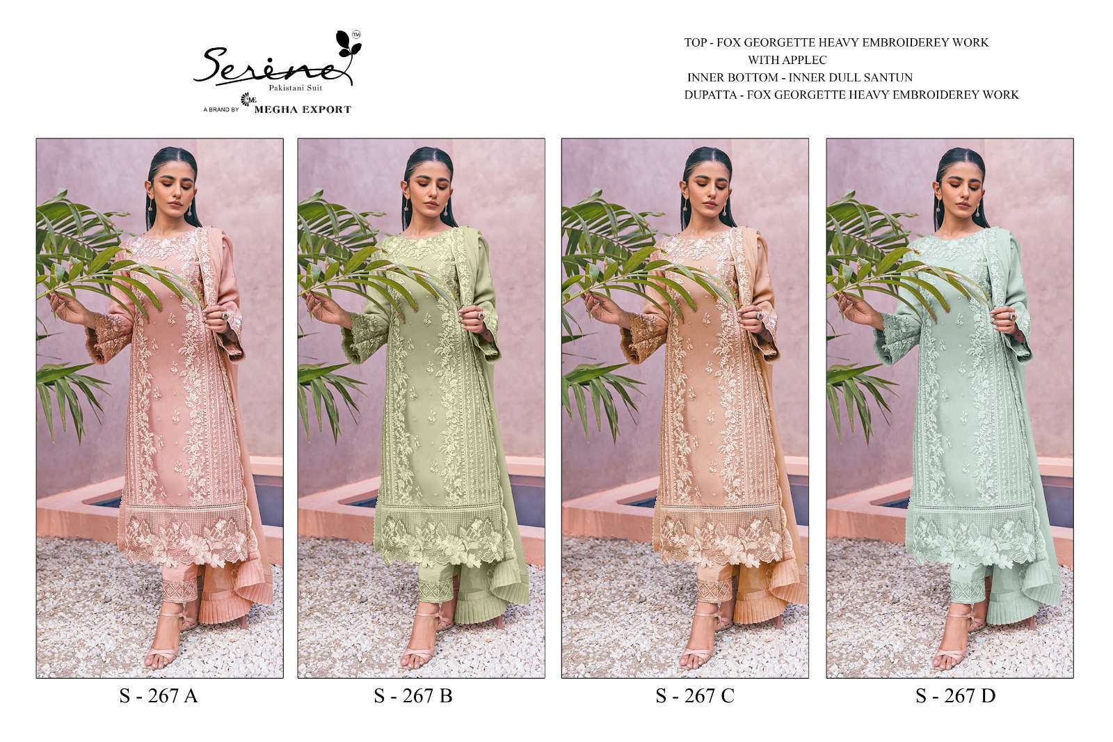 Serine S 267 Colors Partywear Pakistani Designer Suit view 4