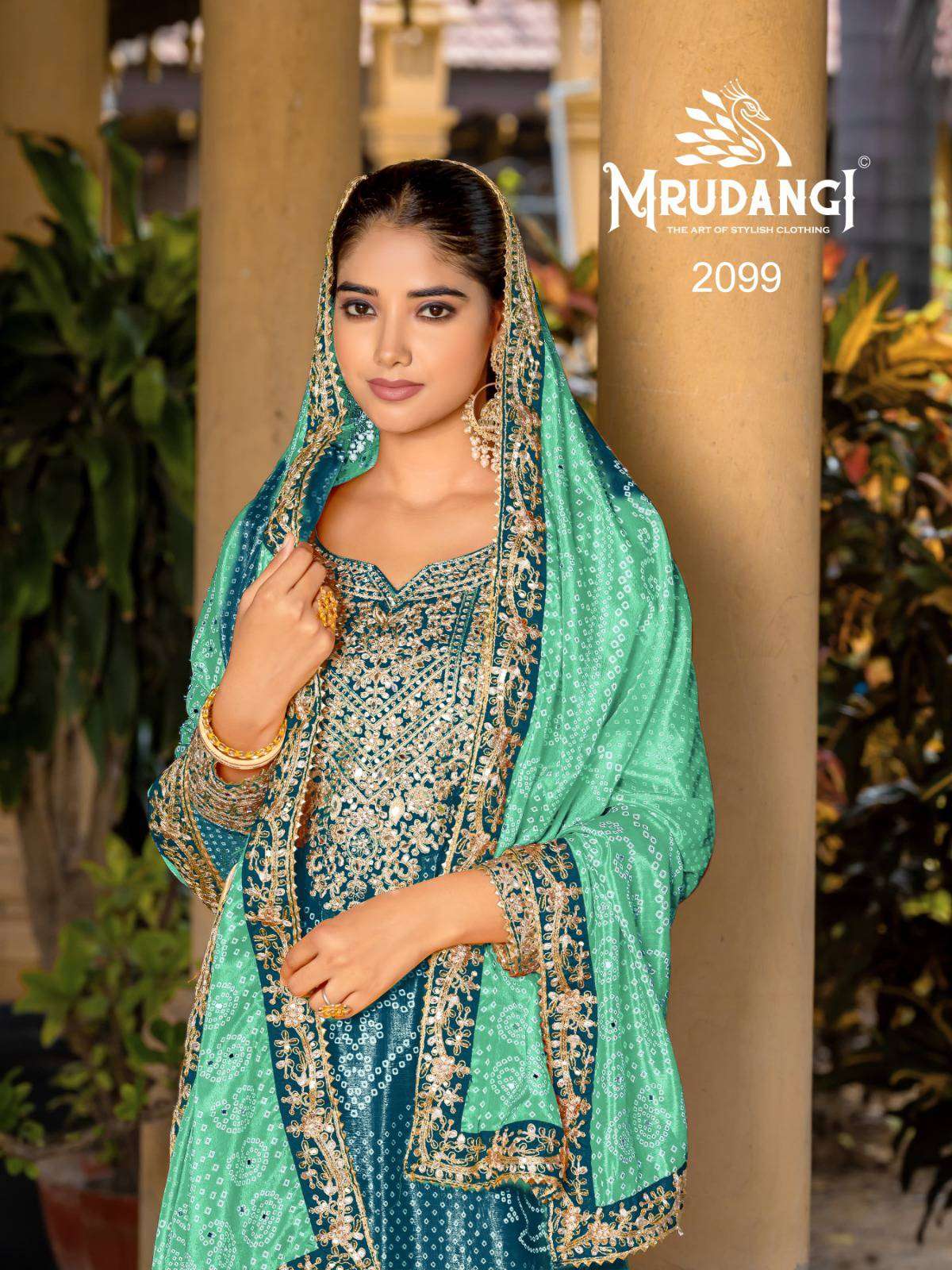 Mrudangi Ishani 2097 To 2101 Festive Waer Palazzo Suit view 5