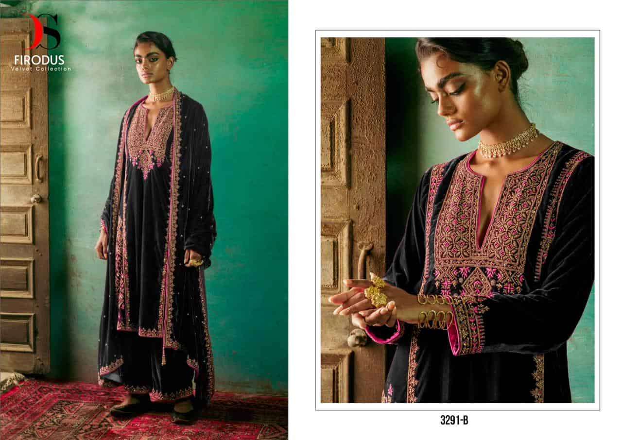 Deepsy 3291 Colors Firdous Velvet Festive Wear Style Designer Winter Wear Suit view 3