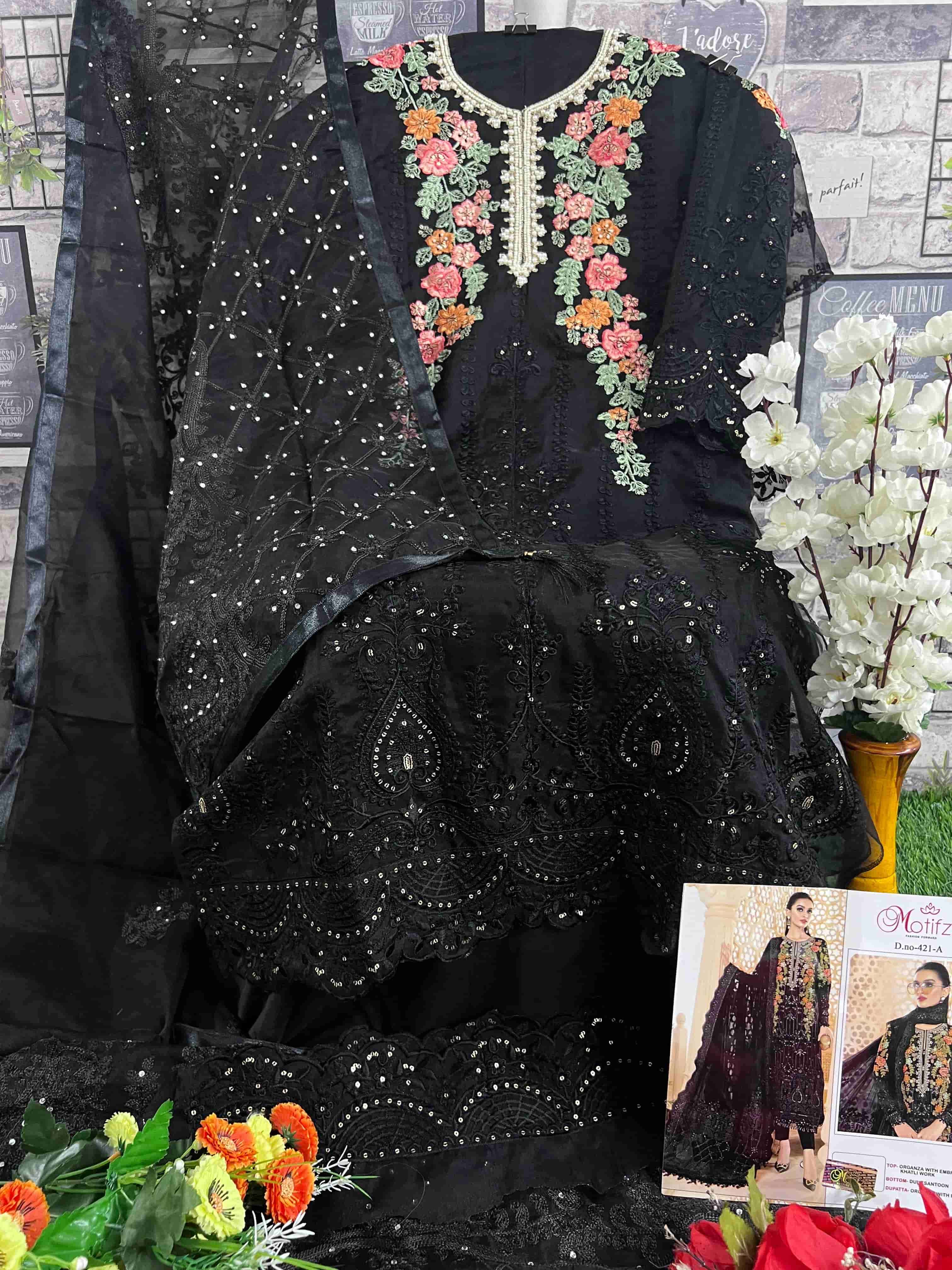 Motifz 421 Colors Pakistani Festive Wear Style Designer Salwar Suit Wholesalers view 7