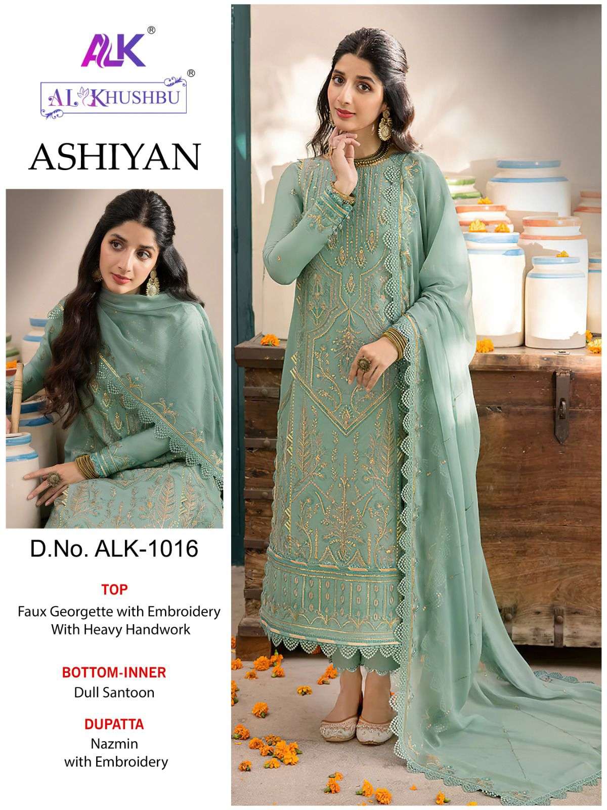 Al Khushbu Georgette Pakistani Festive Suit