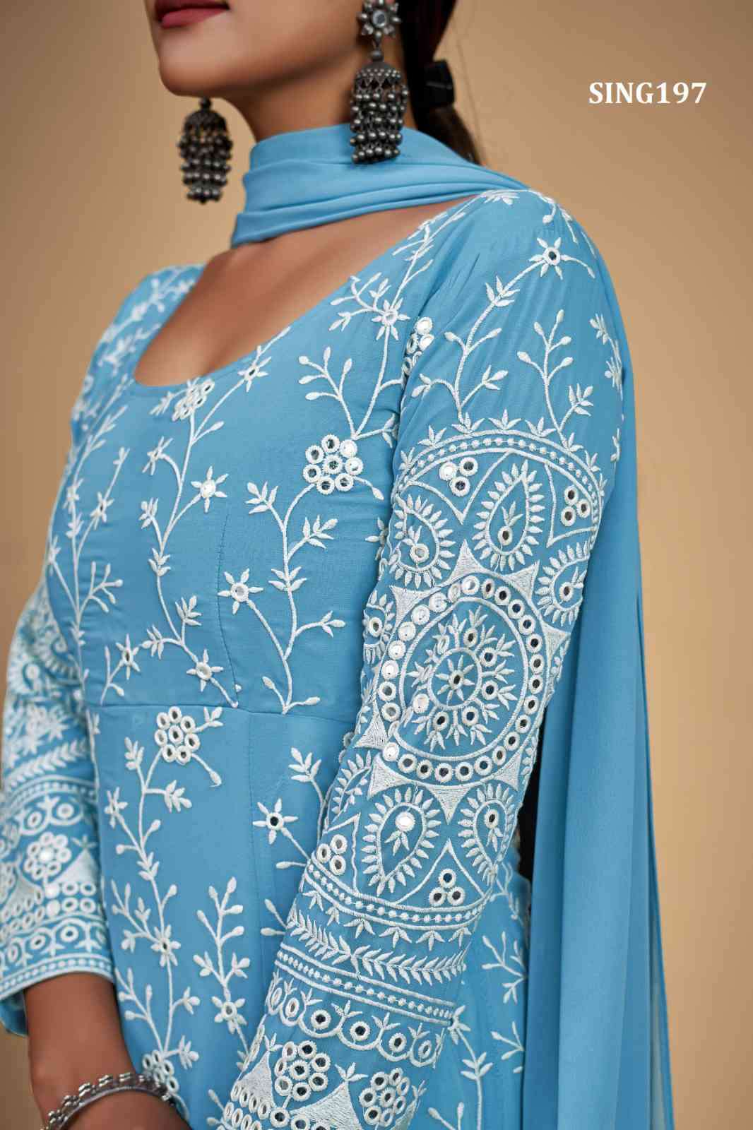 Arya Designs Sing197 Partywear Anarkali Dress Online Collection view 7