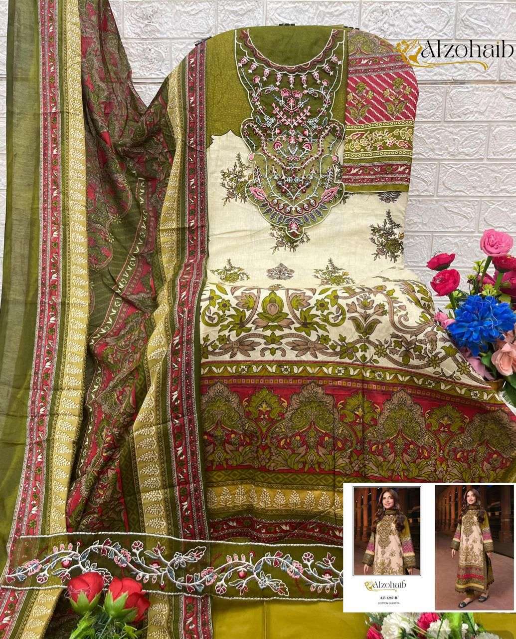 Alzohaib 1287 Colors Pakistani Suit Salwar view 4
