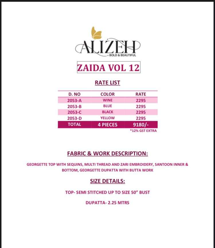 Alizeh Zaida Vol 12 Festive Designer Salwar view 10