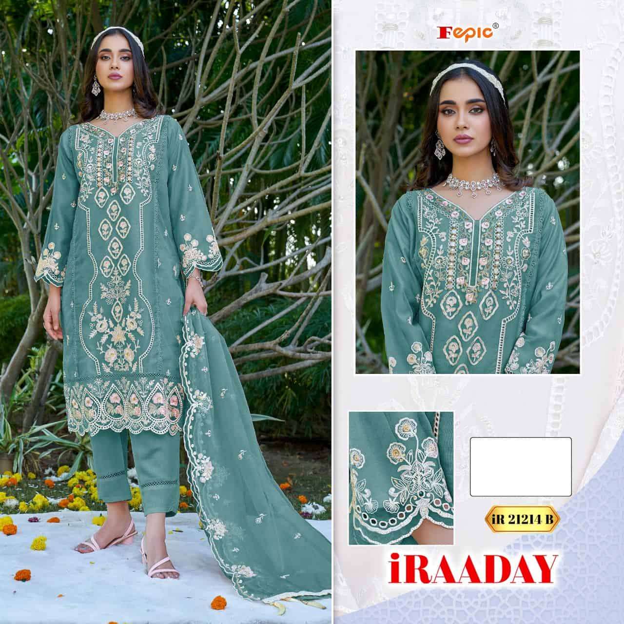 Fepic IR 21214 B Festive Wear Style Designer Embroidered Suit