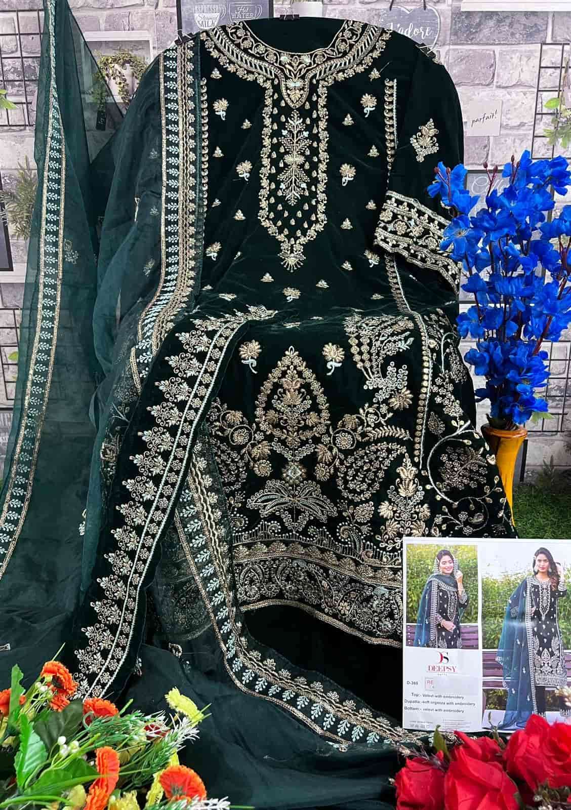 Deepsy Velvet 23 - 4 Winter Wear Style Heavy Designer Salwar Suit Exporters view 9