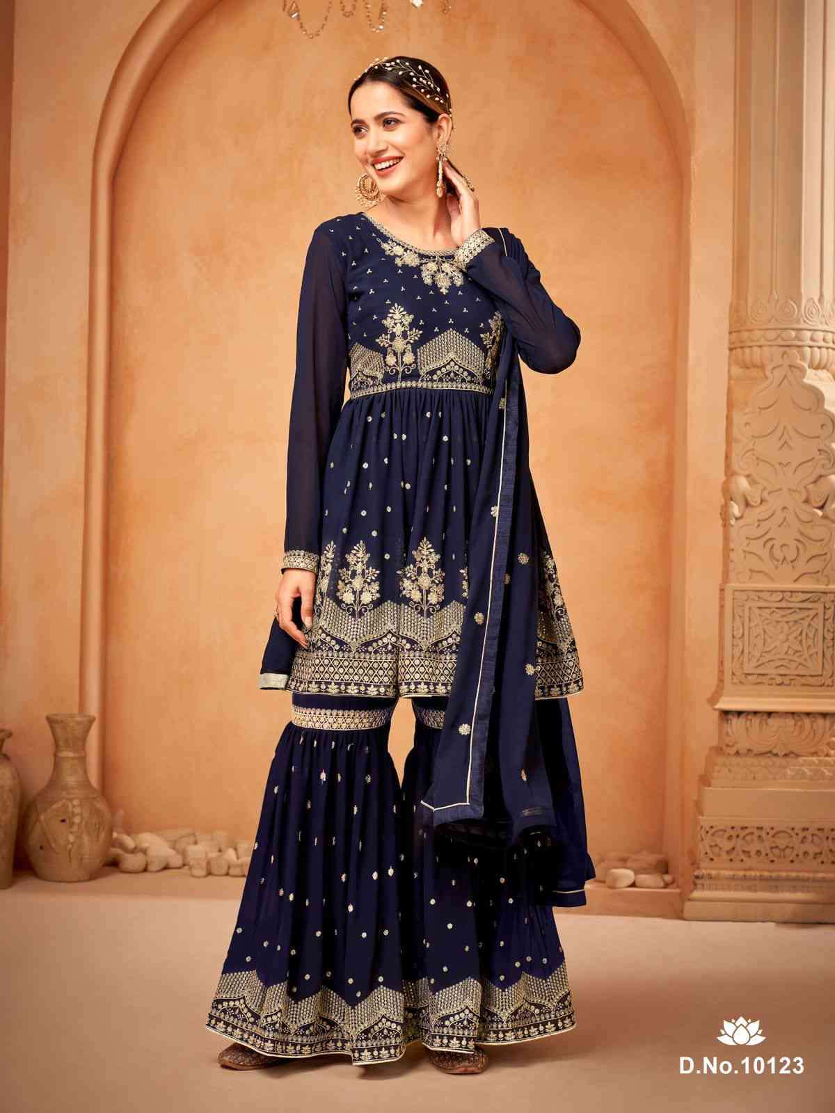 Anjubaa Vol 12 Fancy Party Wear Sharara Suit view 4