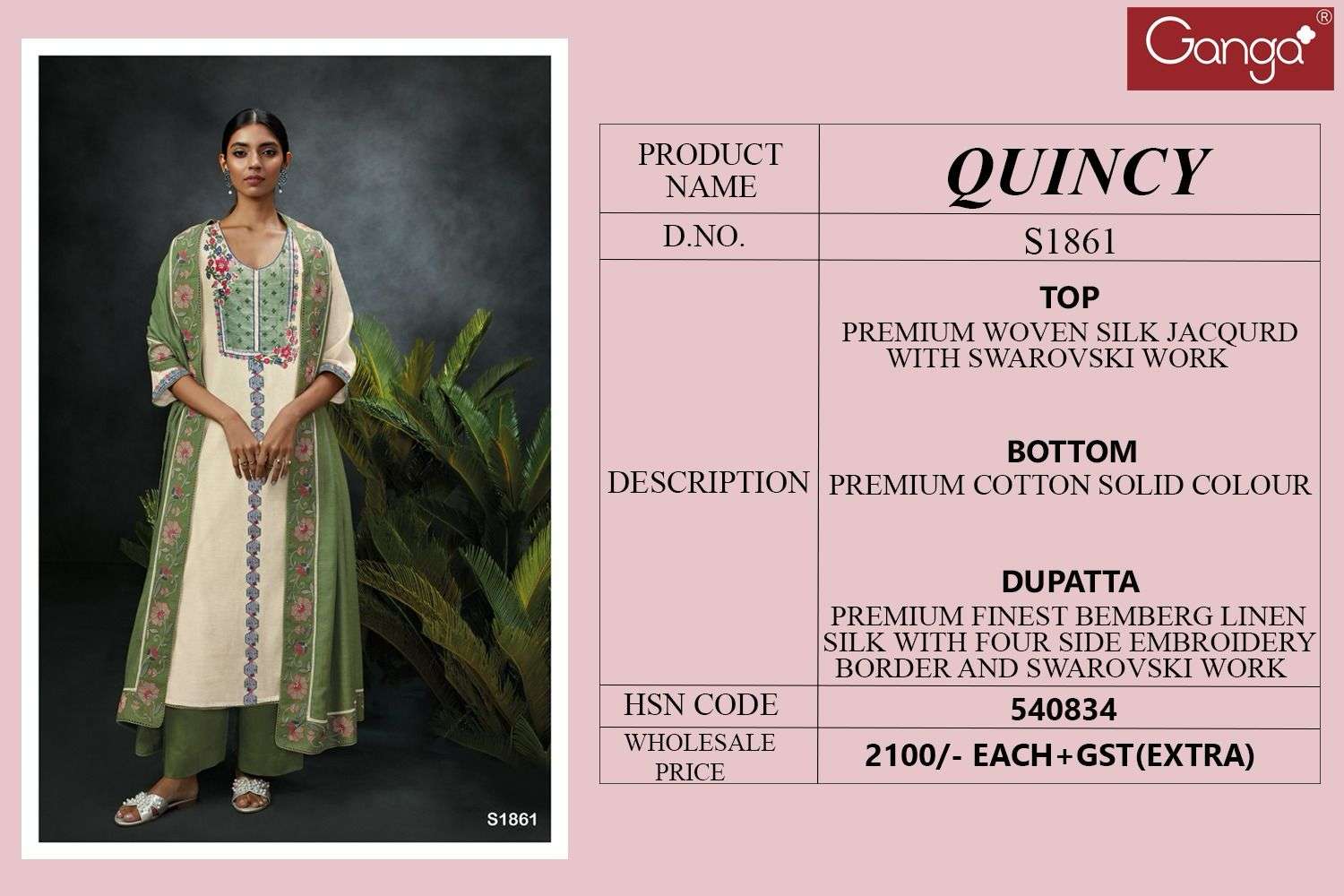 Ganga Quincy 1861 Jacquard Designs Dress Festive Collection view 4