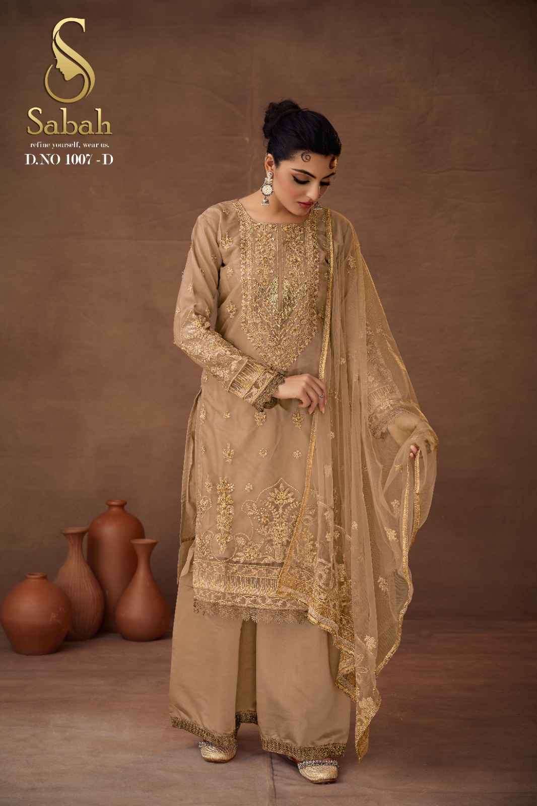 Fk Fashion Sabah Siya Fancy Organza Designer Ladies Suit Partywear Collection view 10