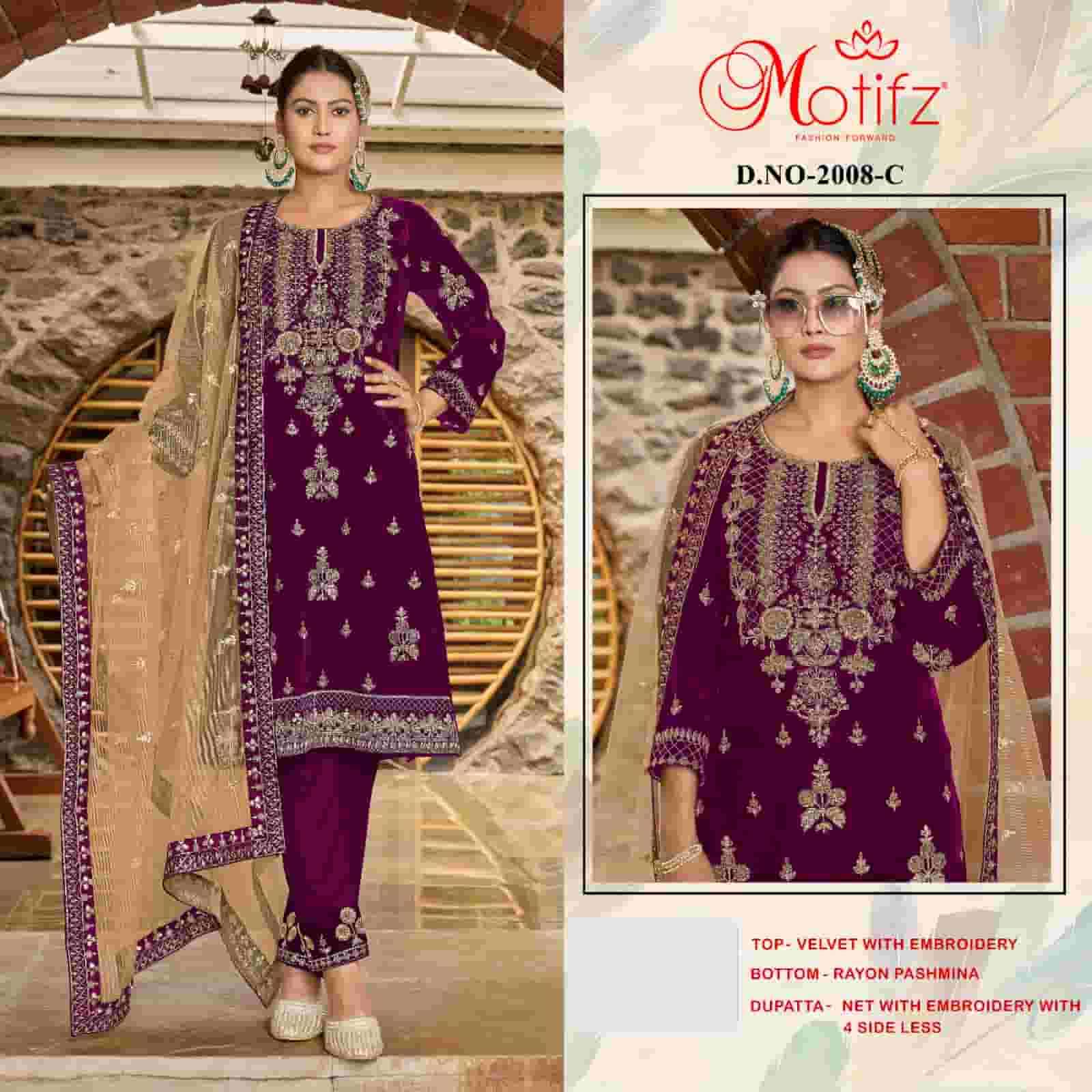 Motifz 2008 Colors Pakistani Heavy Designer Style Winter Wear Suit Exporters view 5