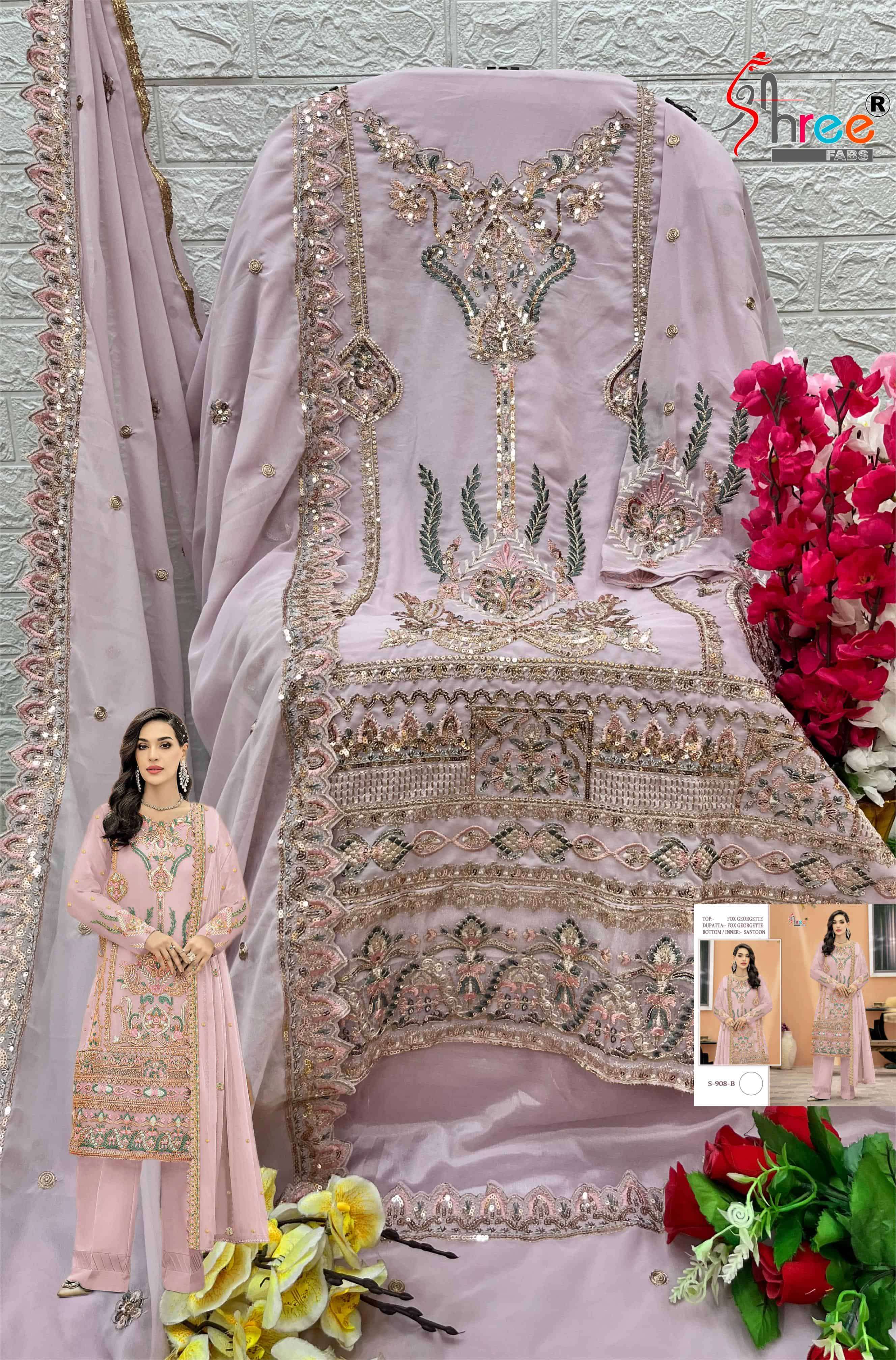 Shree Fabs S 908 Colors Pakistani Festive Wear Style Latest Designer Suit Wholesalers view 9